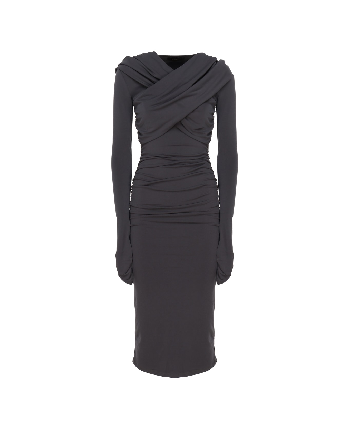 The Andamane Fitted Dress With Hood - Graphite