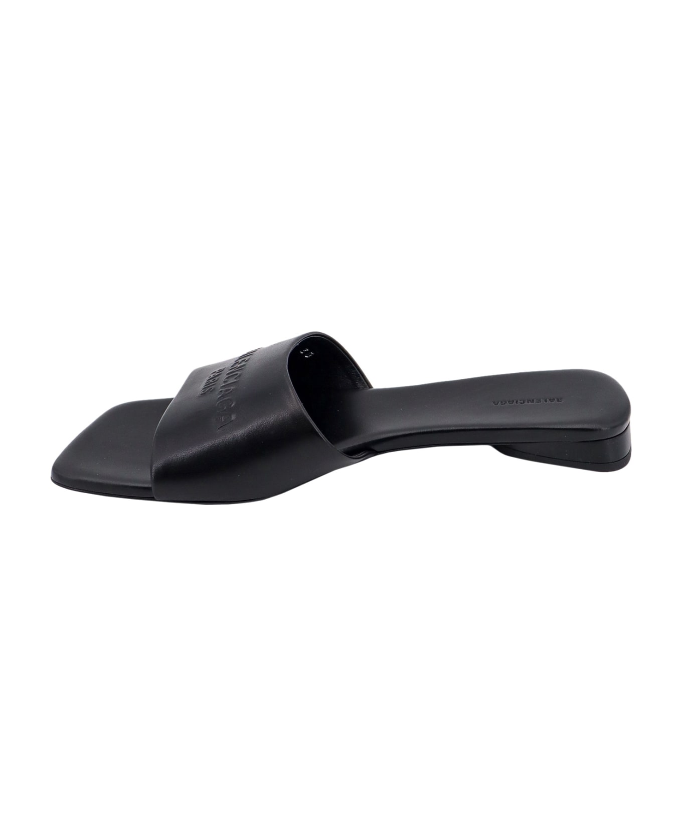 Balenciaga Duty Free Leather Sandals - Black