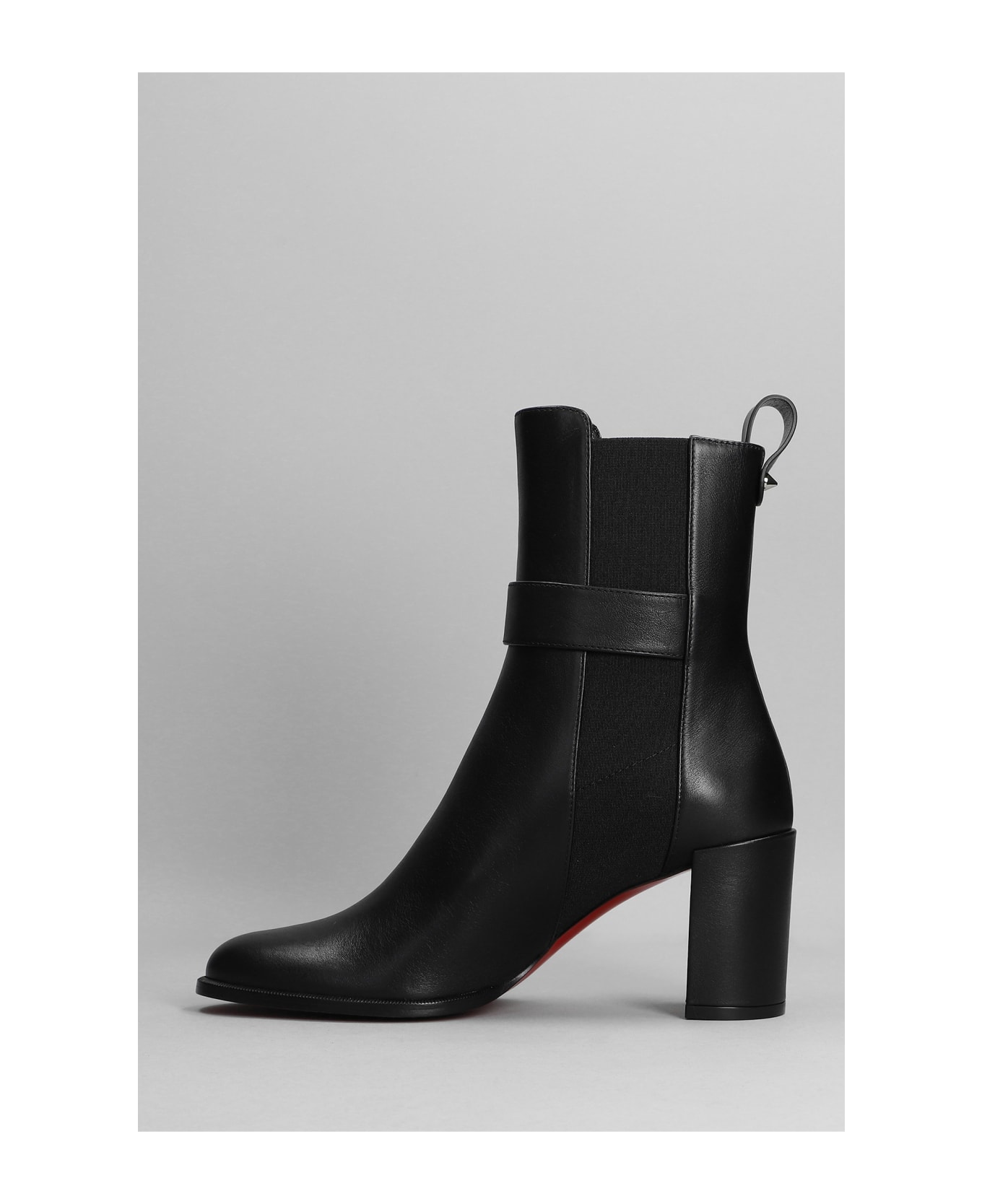 Christian Louboutin Karistrap Leather 70mm Red Sole Ankle Boot
