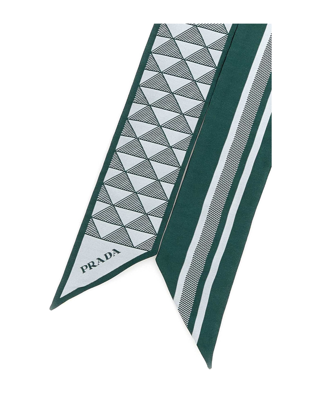 Prada Embroidered Silk Foulard - SMERALDO