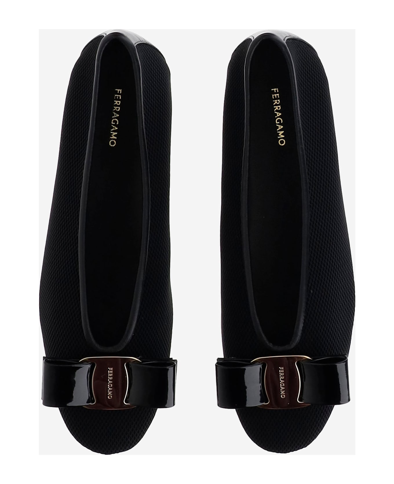 Ferragamo Vara Bow Ballerinas - Black