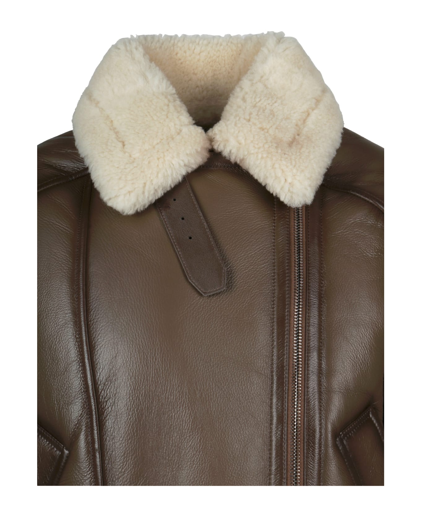 Acne Studios Leather Jacket - BROWN