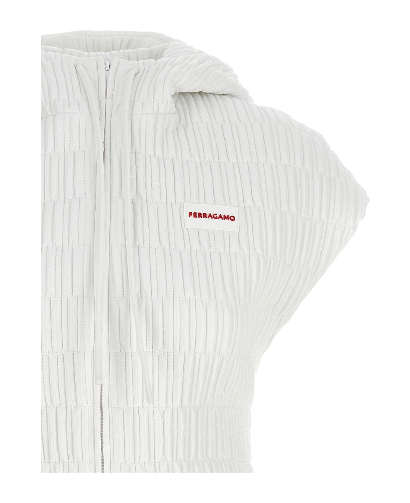 Ferragamo Hooded Vest - White