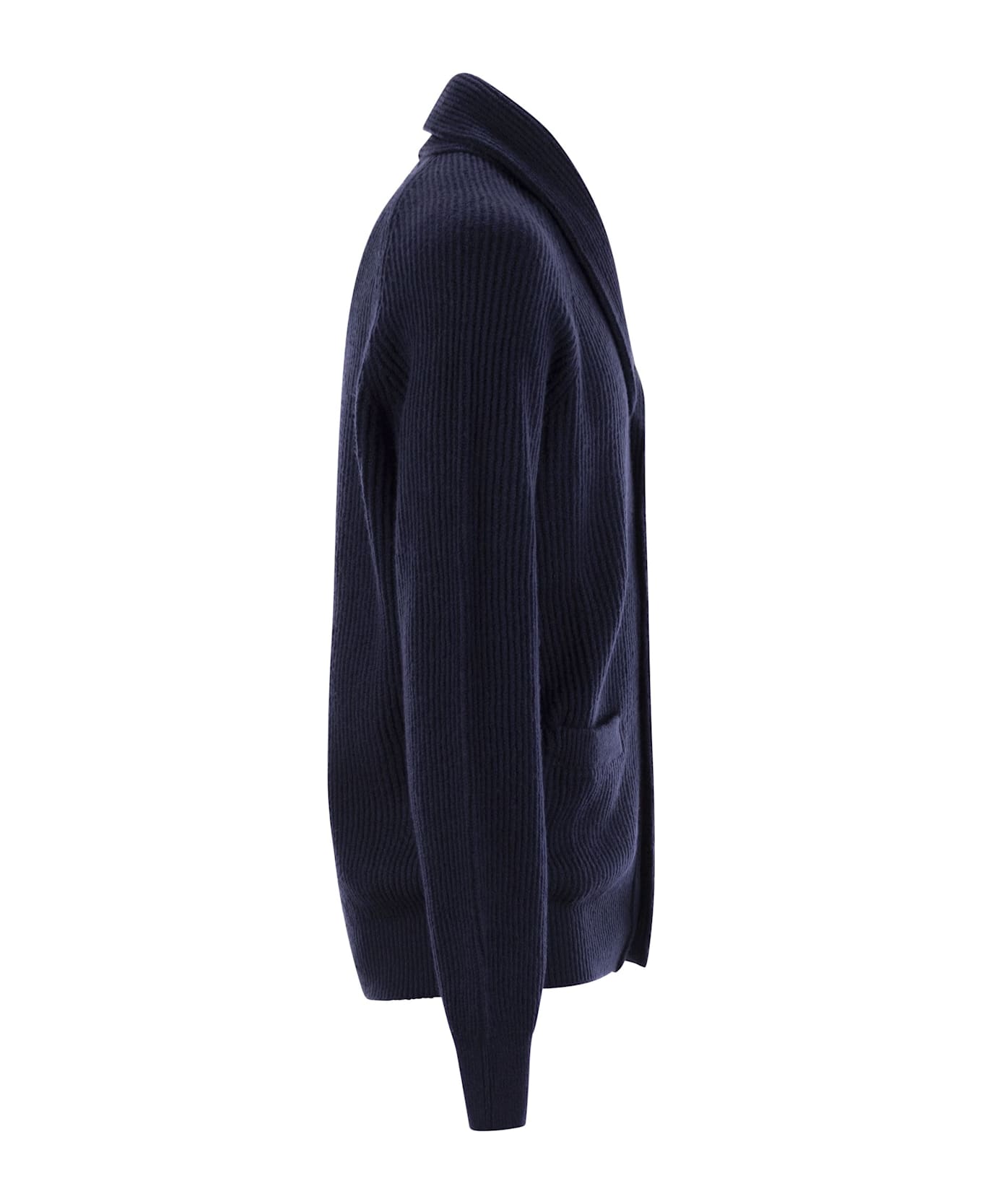Brunello Cucinelli Shawl Neck Cardigan - Navy