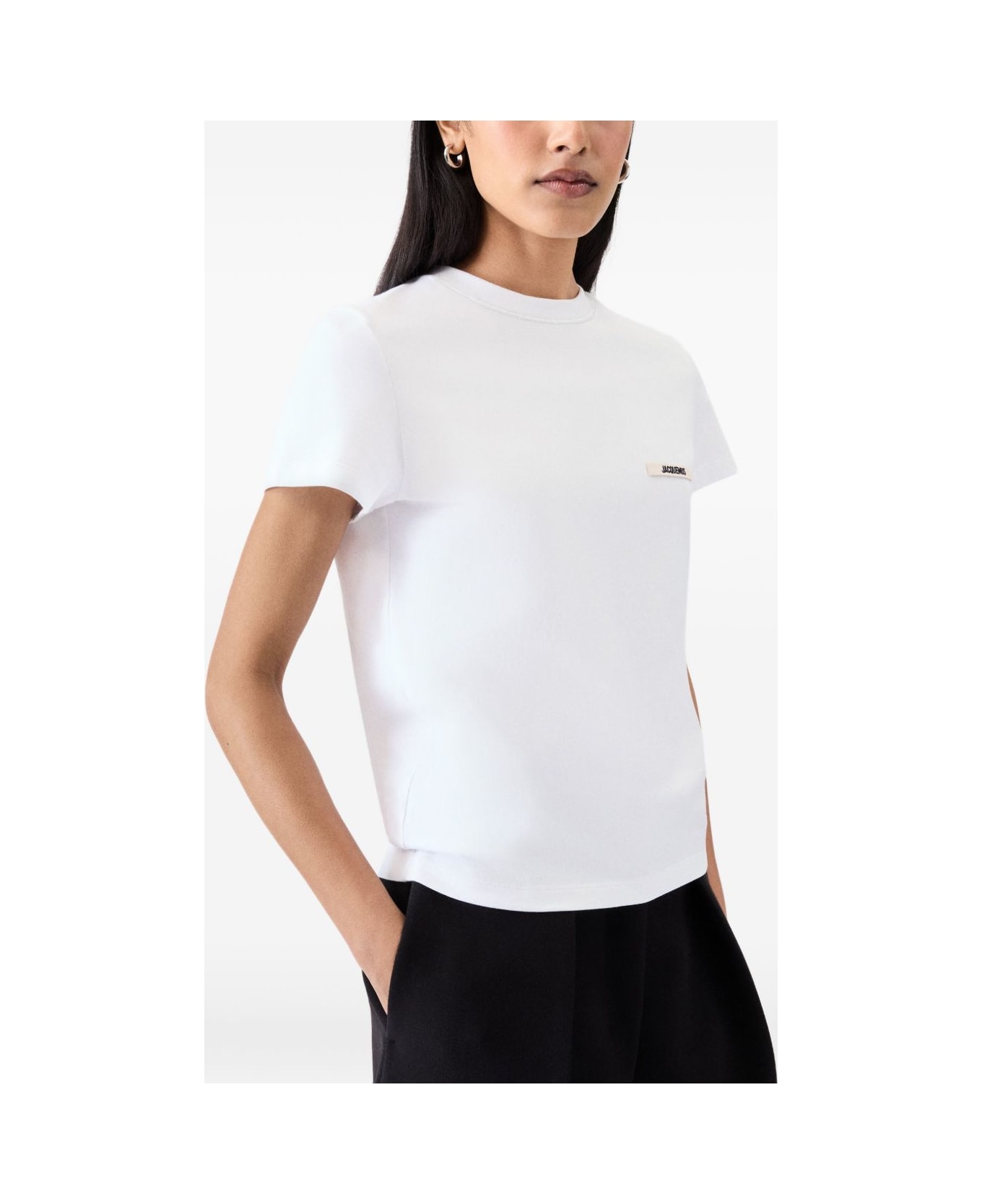 Jacquemus Le T-shirt Gros Grain - White