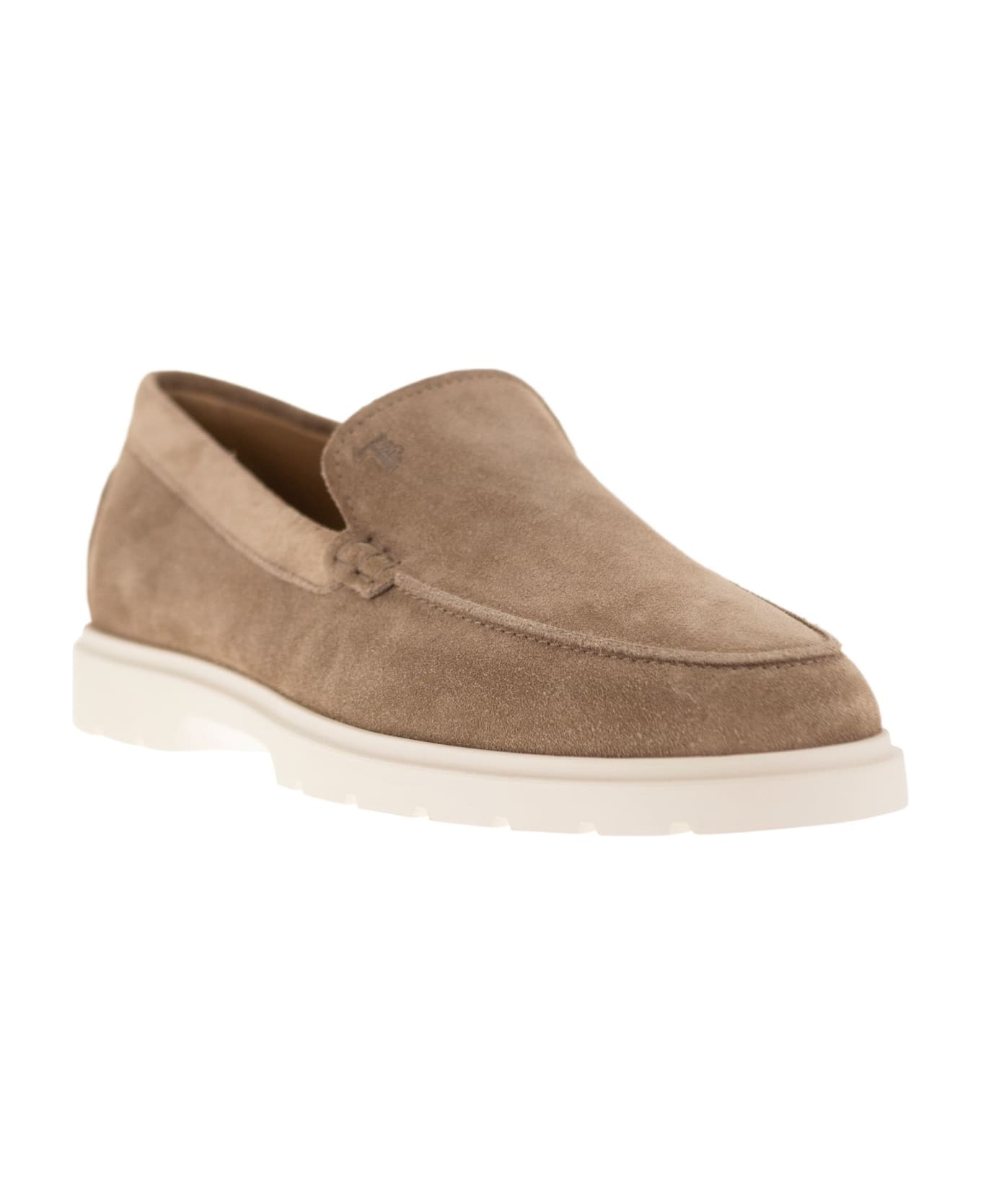 Tod's Suede Slipper Moccasin - Sand