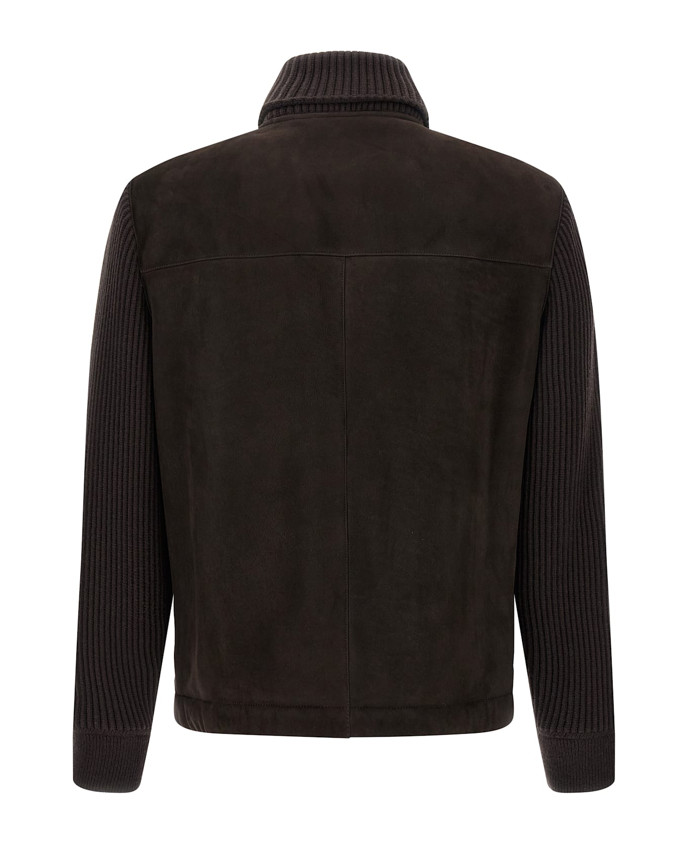 Brioni Suede Bomber Jacket - Brown