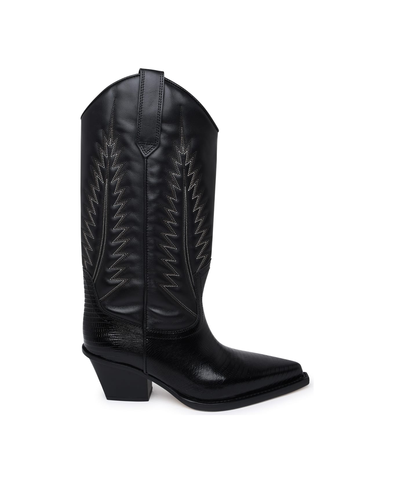 Paris Texas Black Leather Rosary Boots - Black ブーツ