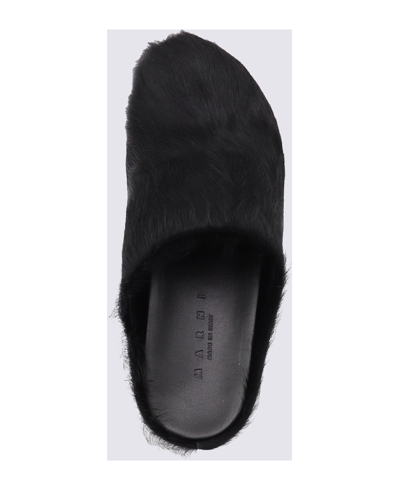 Marni Black Leather Sandals - Black