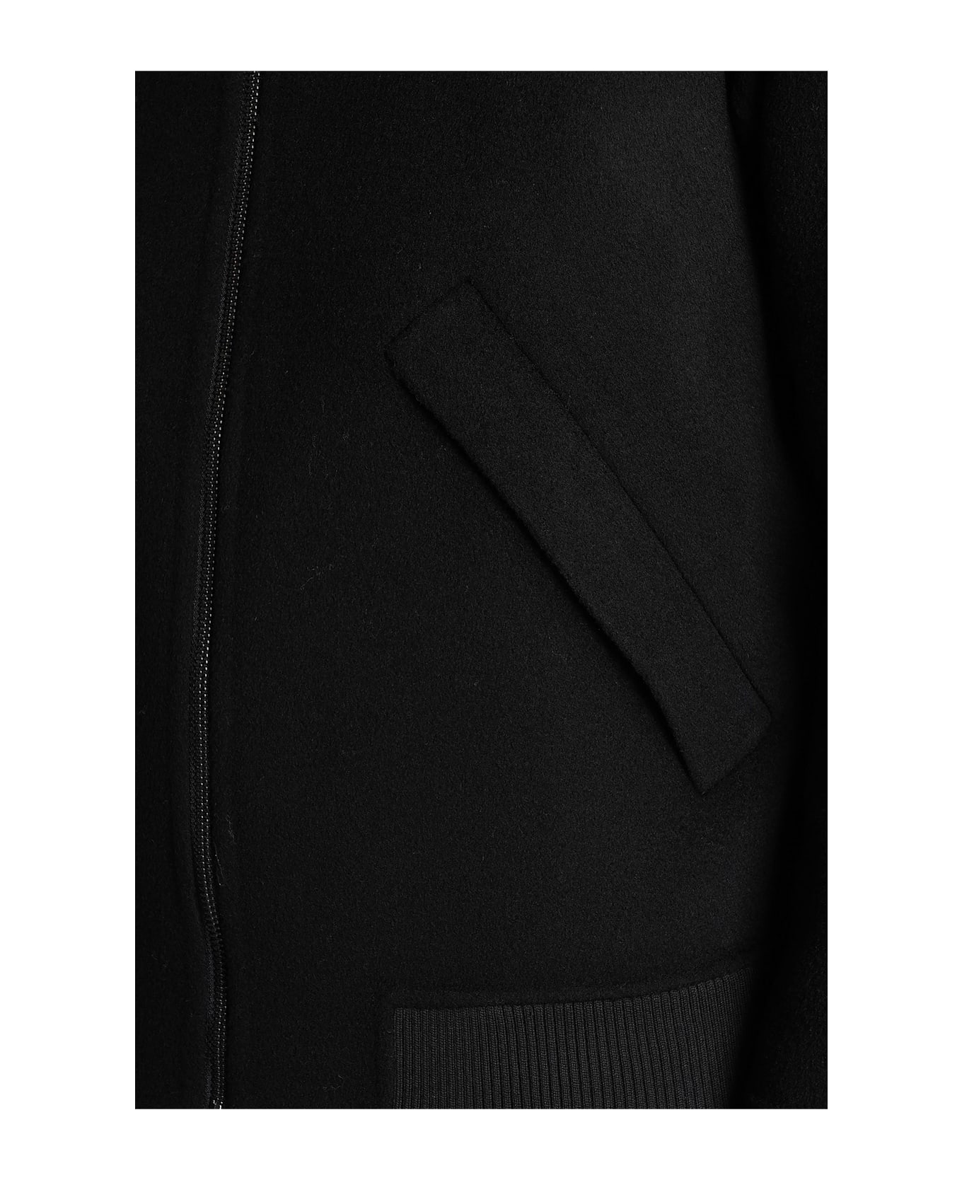 Mauro Grifoni Bomber Jacket In Black Wool - black