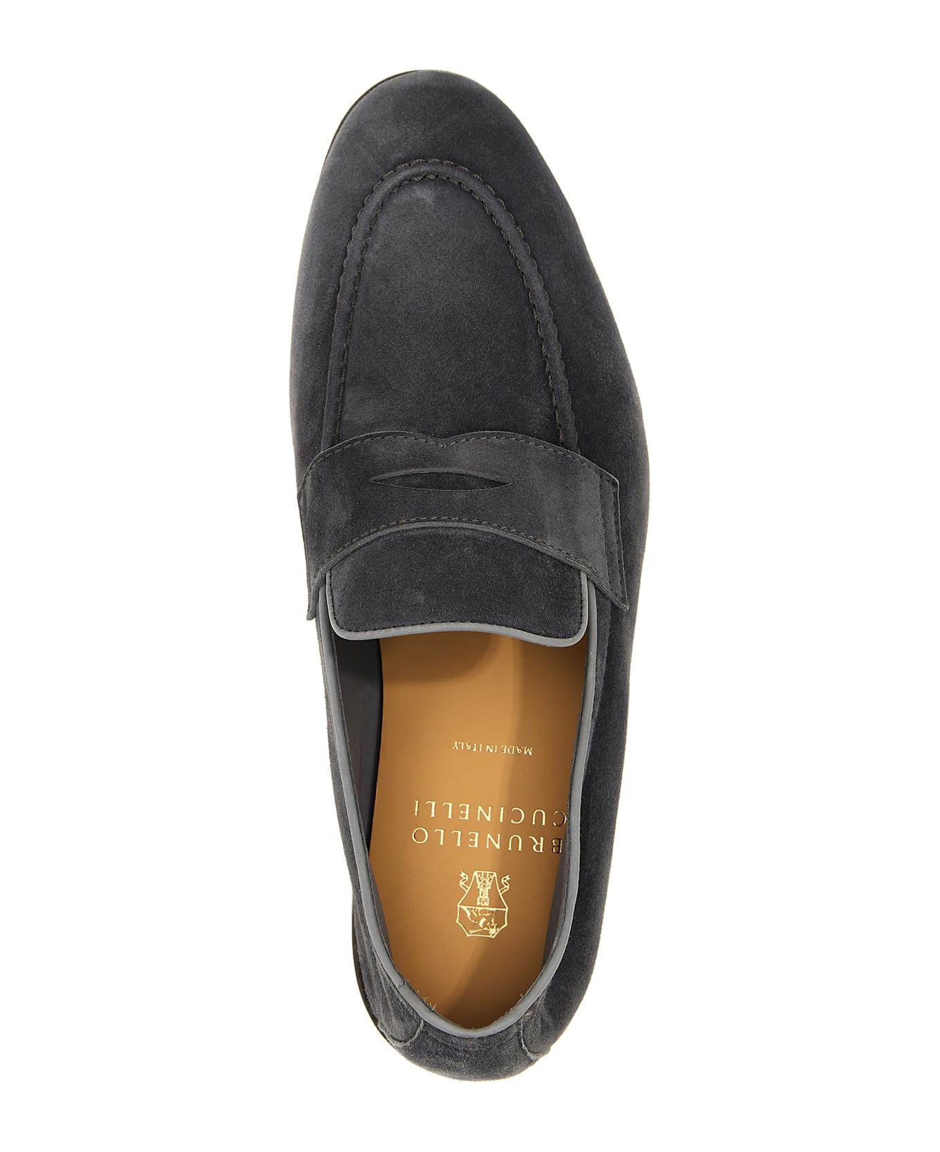 Brunello Cucinelli Suede Loafers - Gray