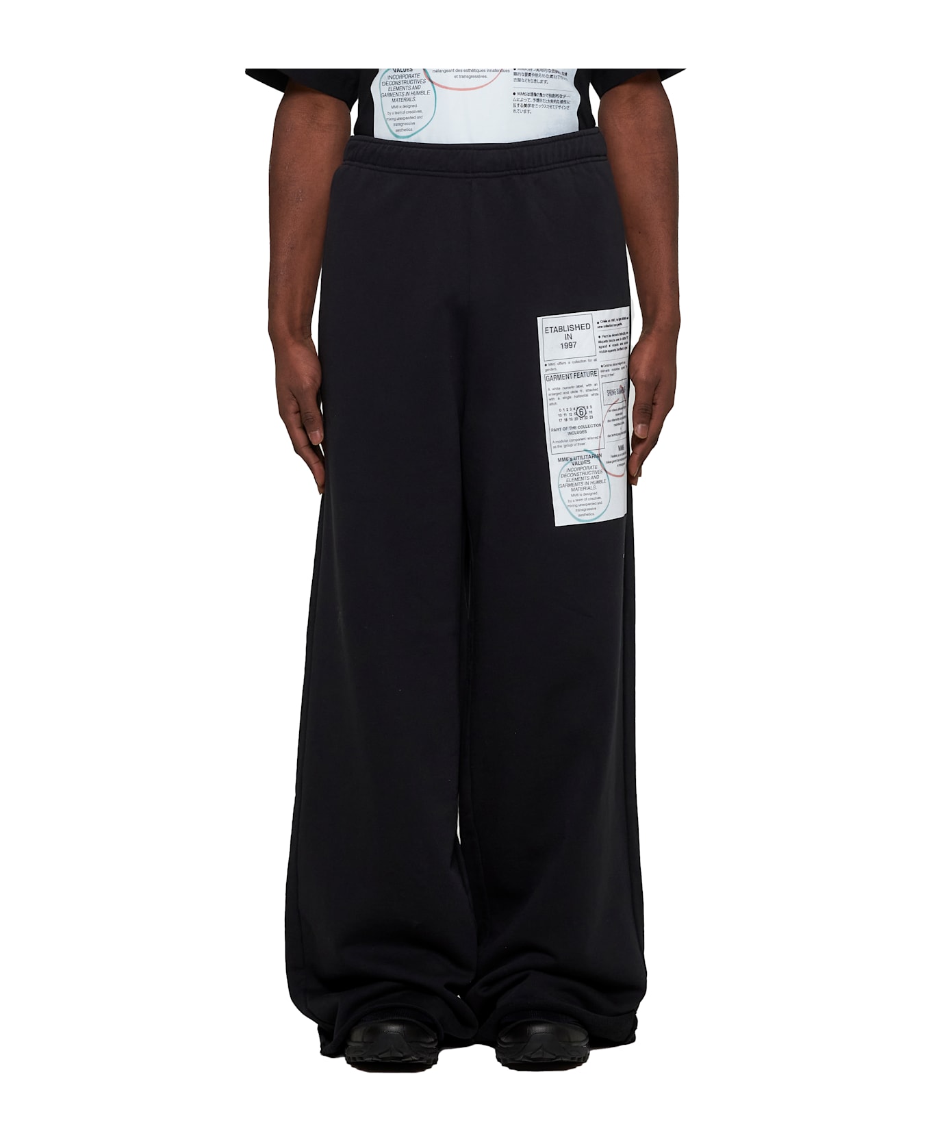 MM6 Maison Margiela Sweatpants With Print - Washed black