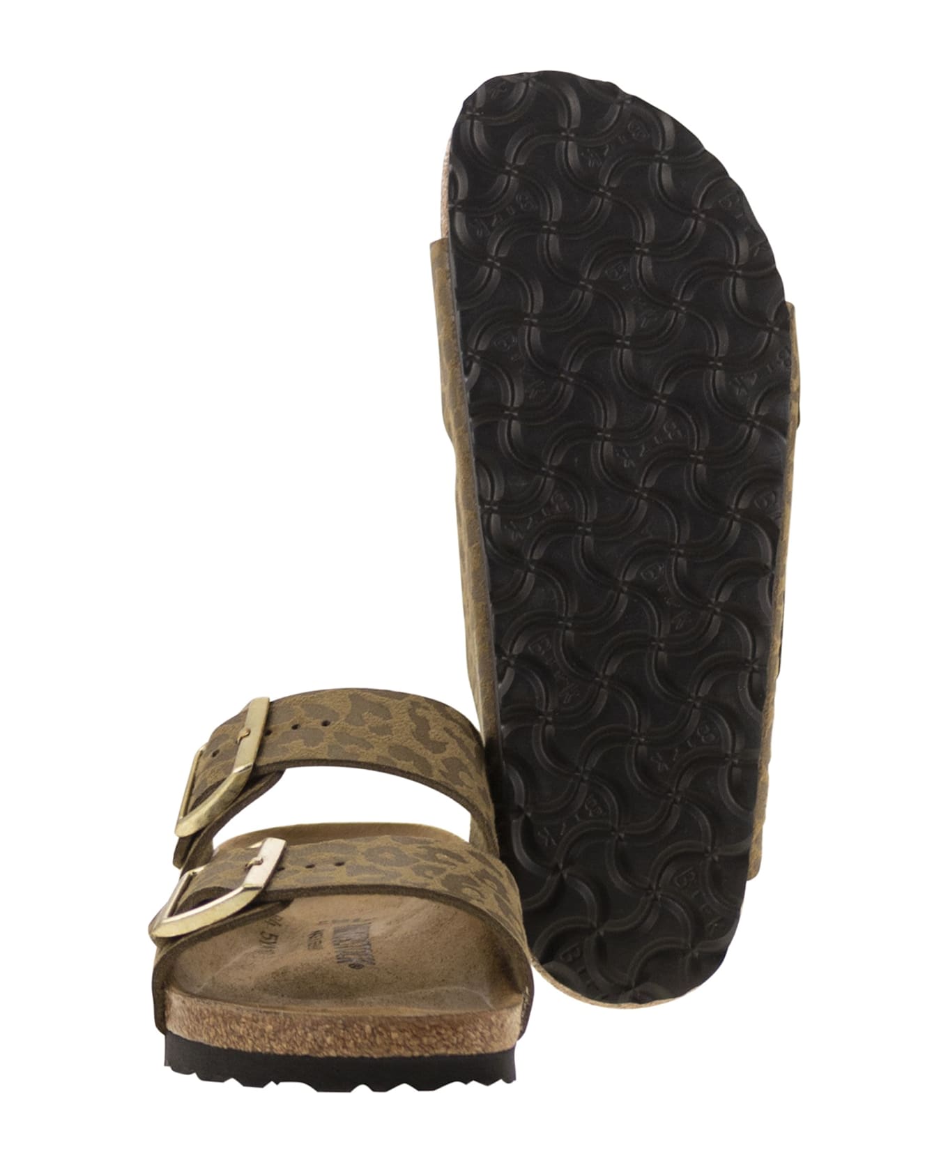 Birkenstock Arizona Leo - Sandal With Buckles And Animal Print - Brown