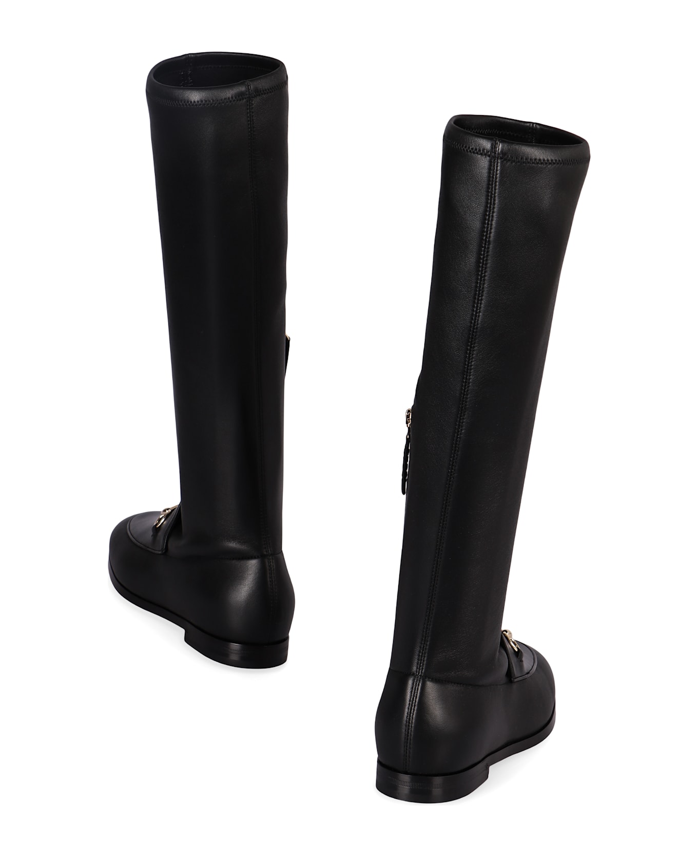 Gucci Jordaan Leather Boots - black