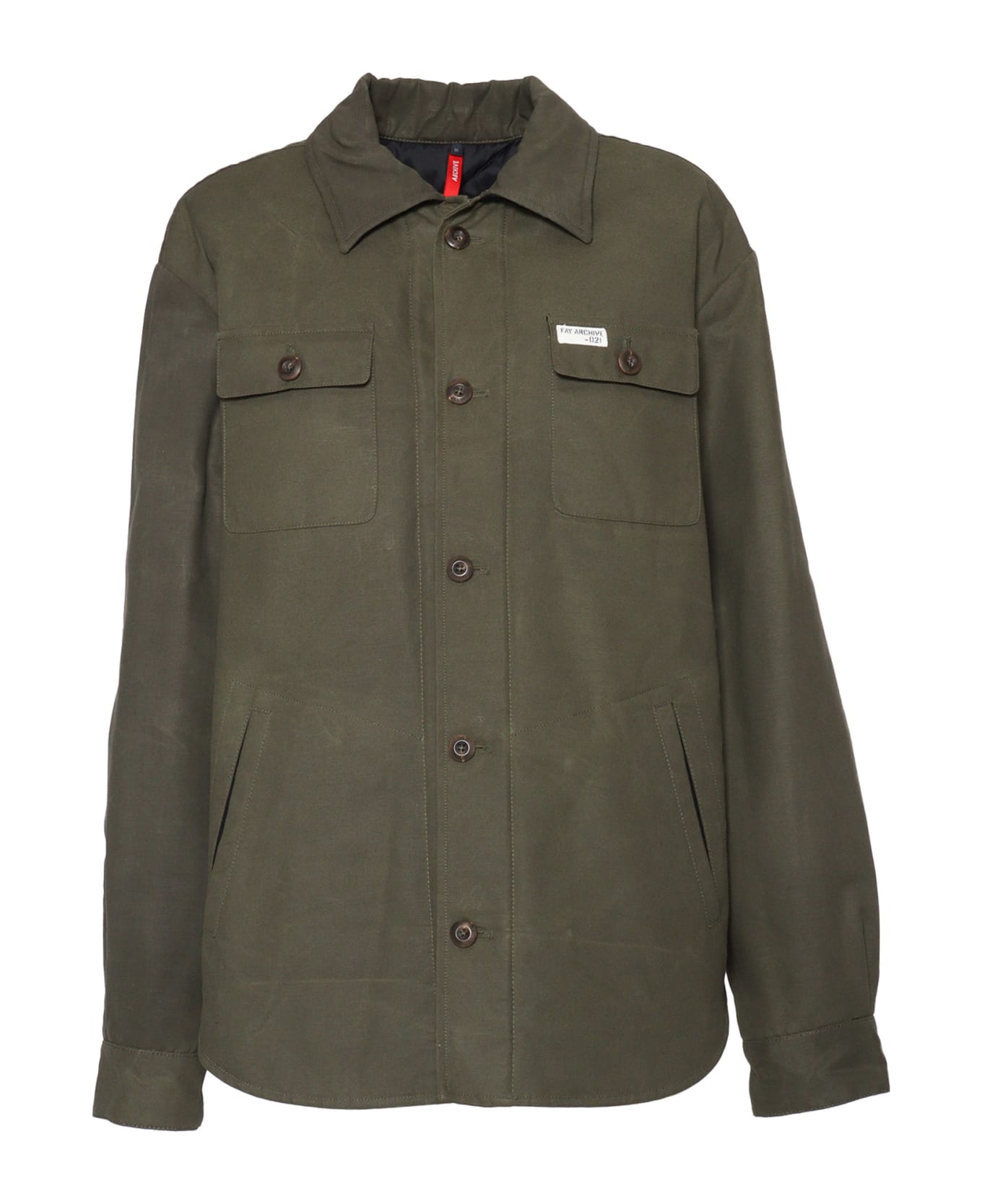 Fay Archive Over Shirt - GREEN
