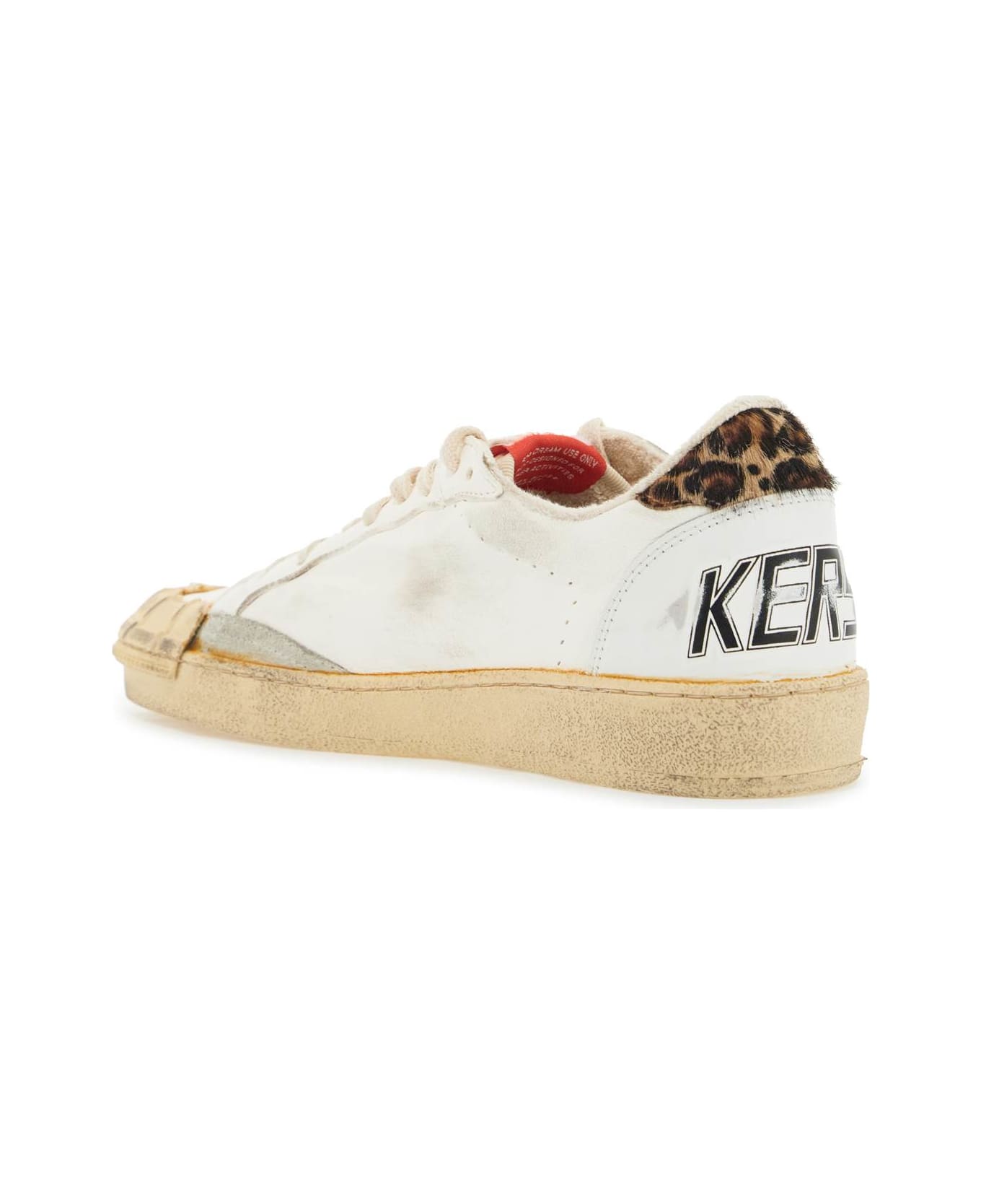Golden Goose Ball Star Sneakers By - CREAM/BEIGE BROWN LEO/WHITE (White)