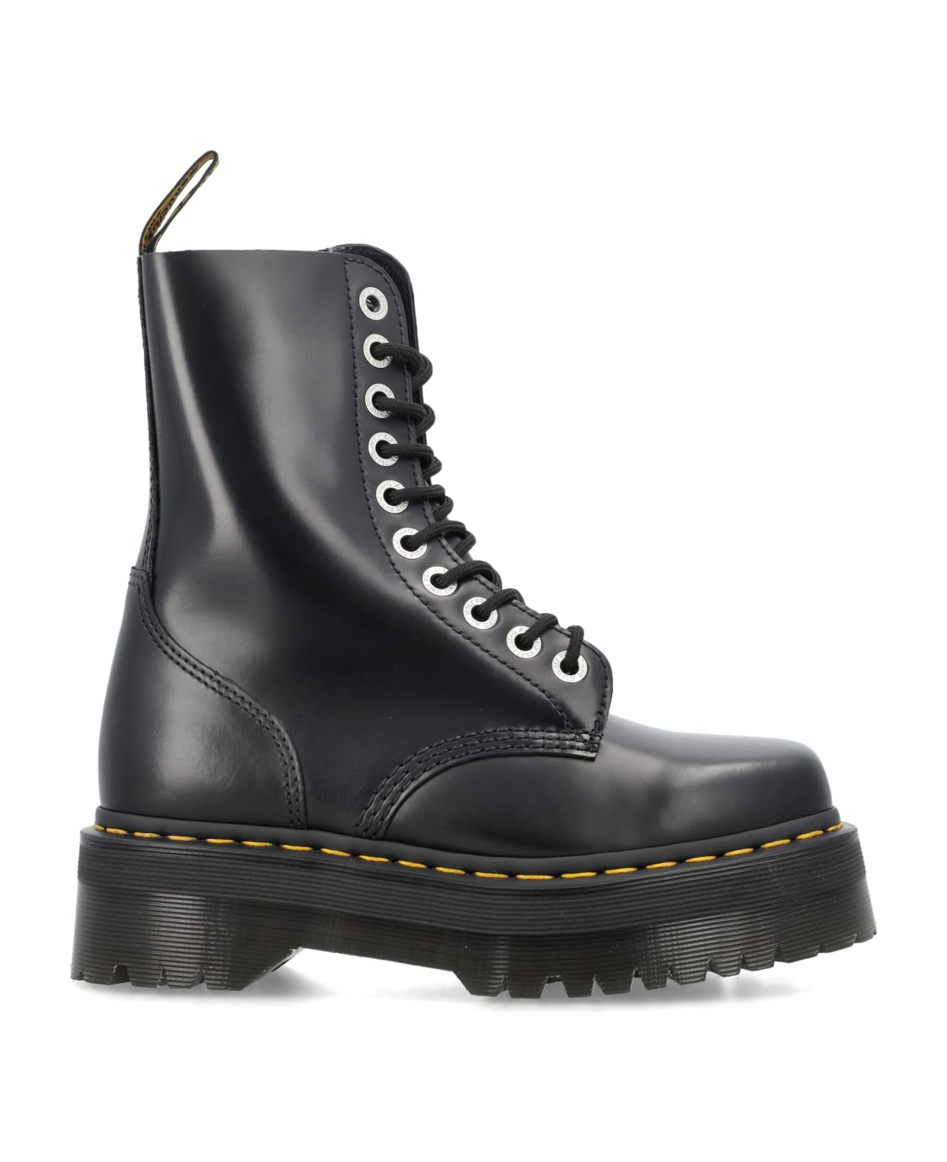 Dr. Martens 1490 Quad Squared Leather Boots - BLACK