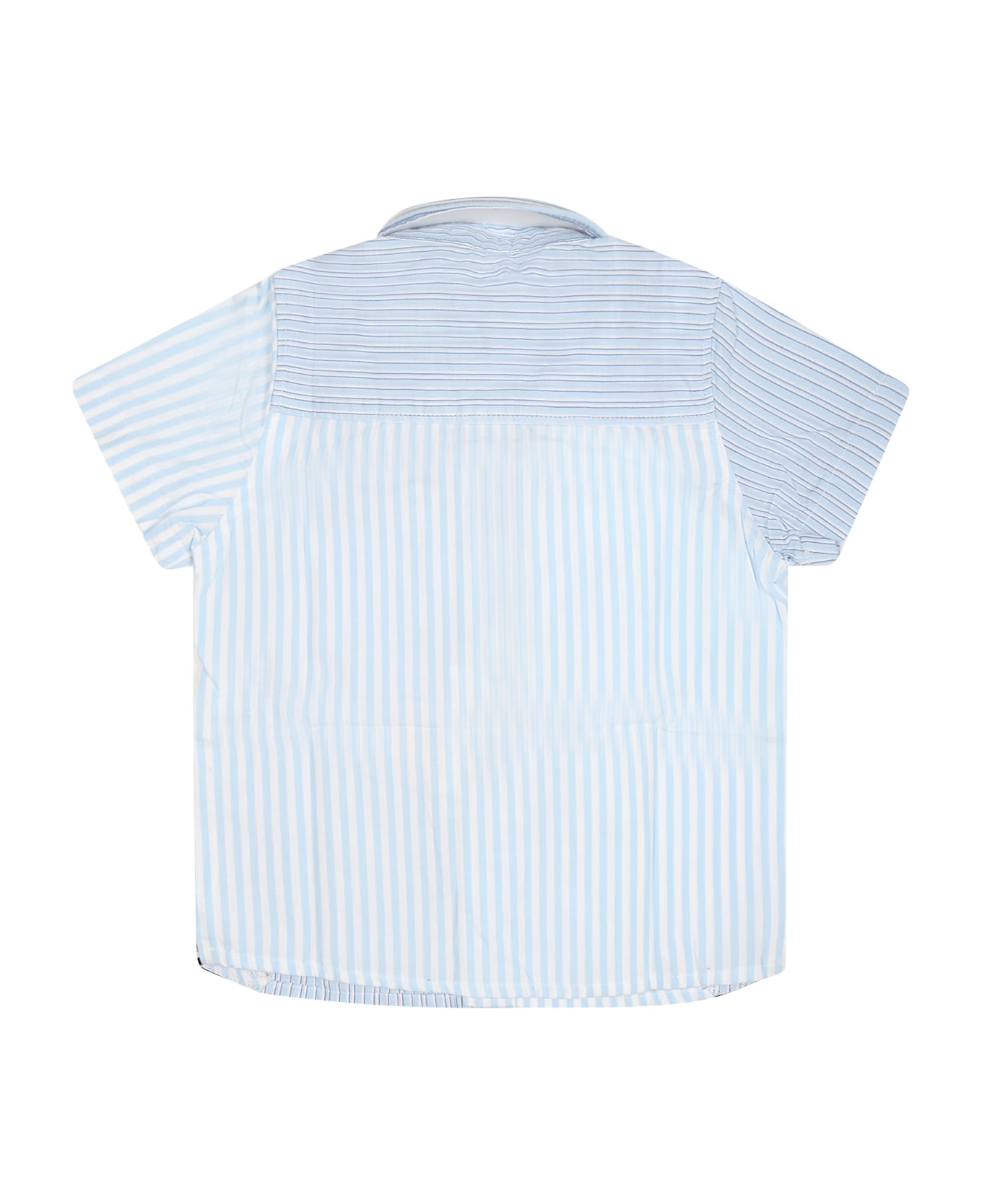 Hugo Boss Light Blue Shirt For Baby Boy With Stripes - Light Blue シャツ