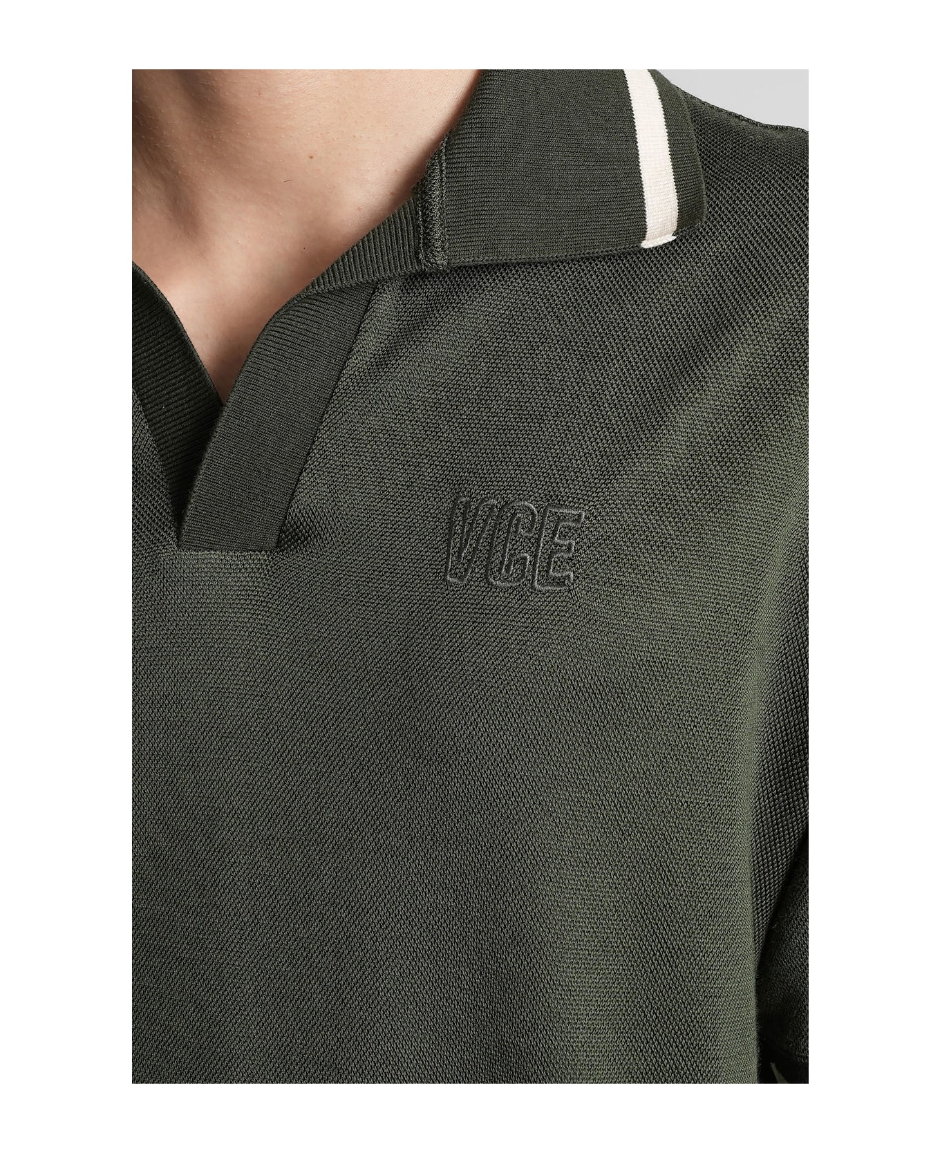 Golden Goose Omar Polo In Green Cotton - green