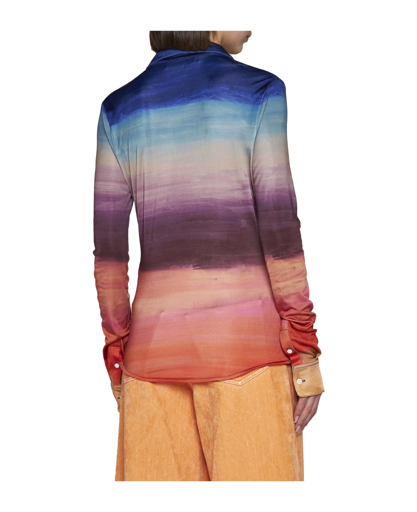 Marni Multicoloured Jersey Shirt With Dark Side Of The Moon Print - MULTICOLORE シャツ