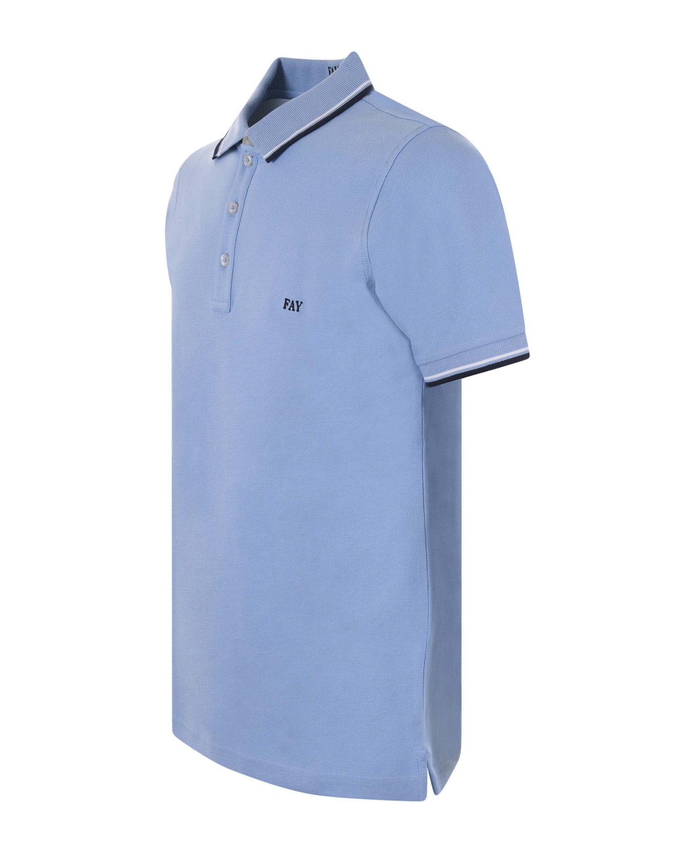 Fay Classic Polo Shirt - LIGHT BLUE