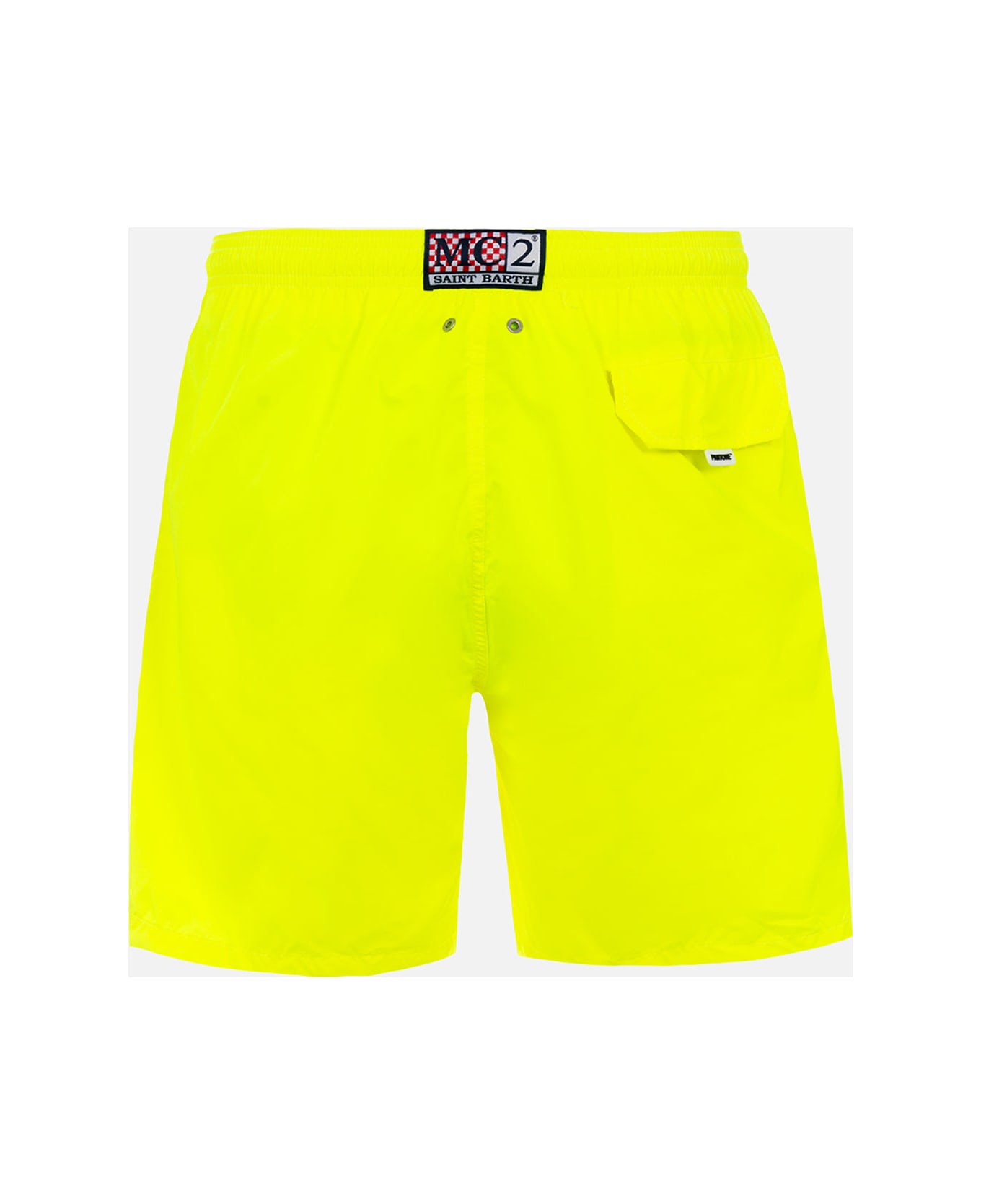 MC2 Saint Barth Man Lightweight Fabric Fluo Yellow Swim Shorts Lighting Pantone | Pantone® Special Edition - YELLOW