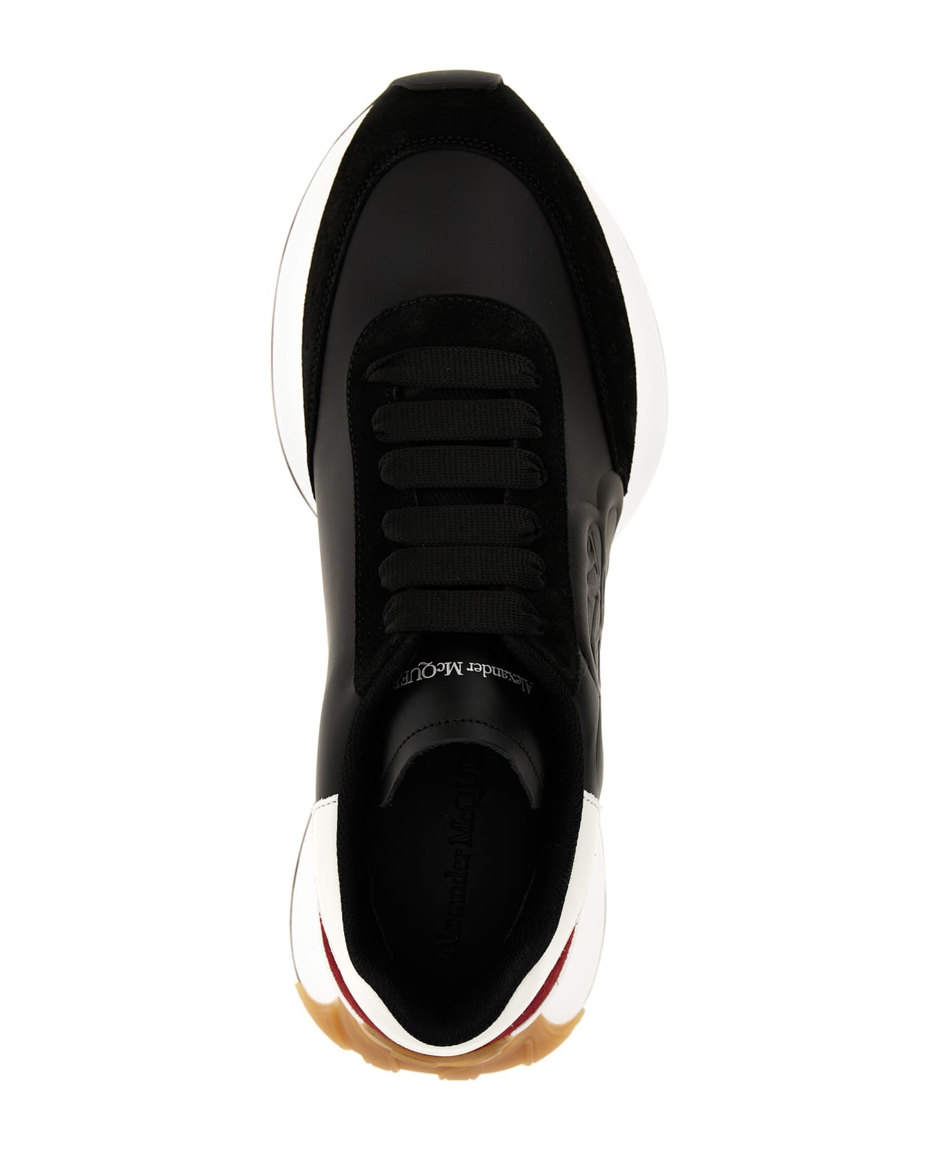 Alexander McQueen Sprint Runner Leather Low-top Sneakers - black