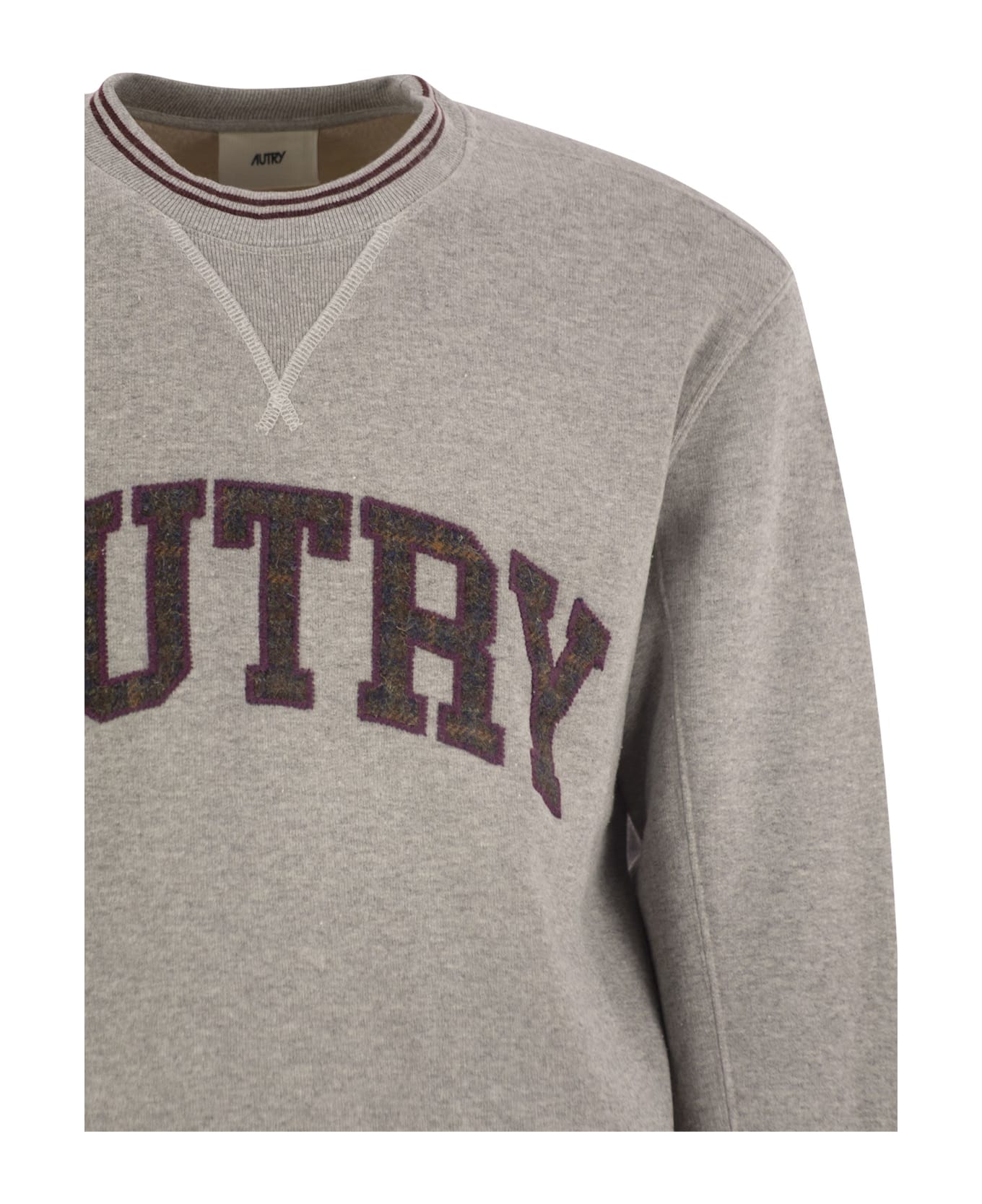 Autry Crew-neck Sweatshirt With Logo - Grey
