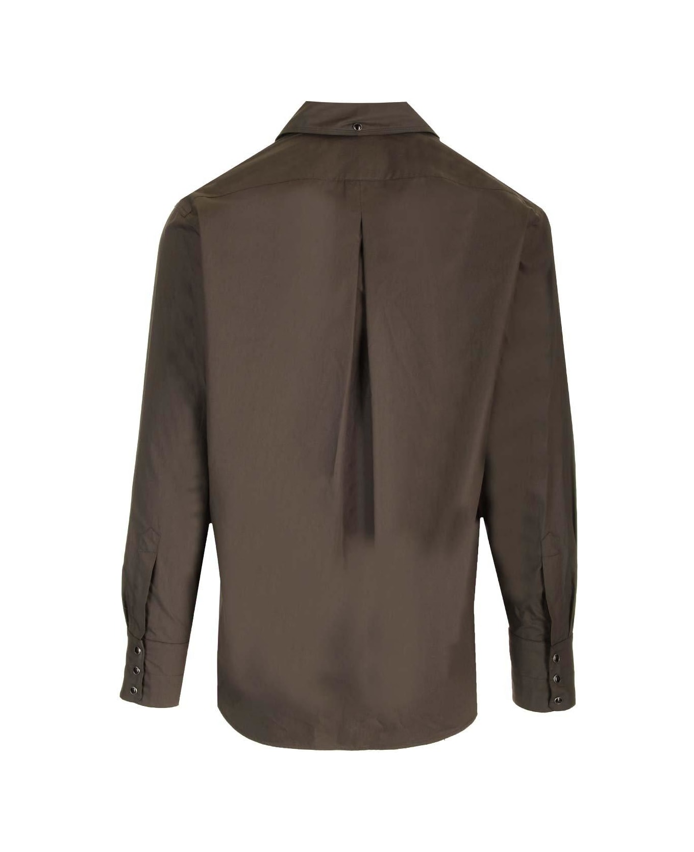 Lemaire Long-sleeved Button-up Shirt - Espresso