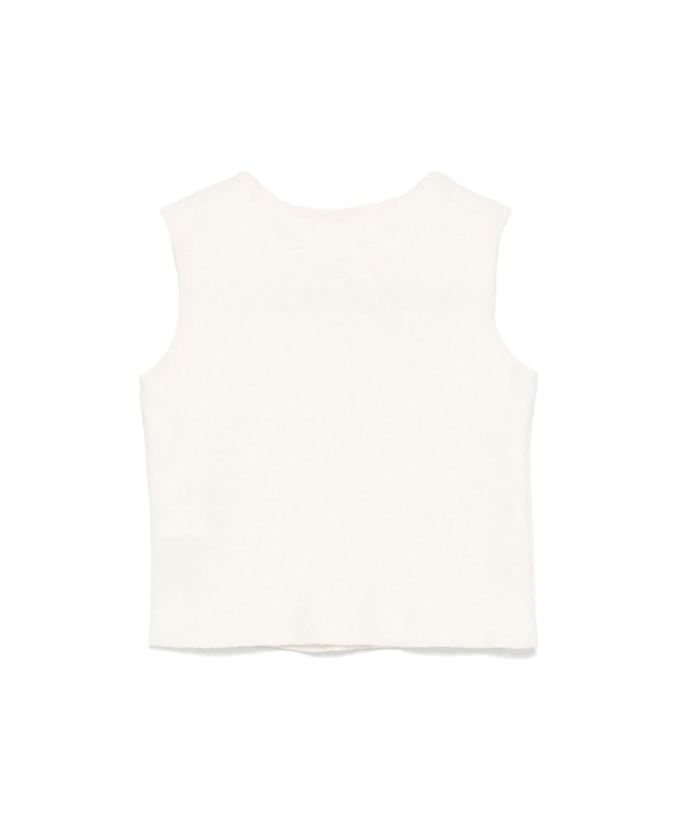 Babe & Tess White Baby Girl Vest - Natural