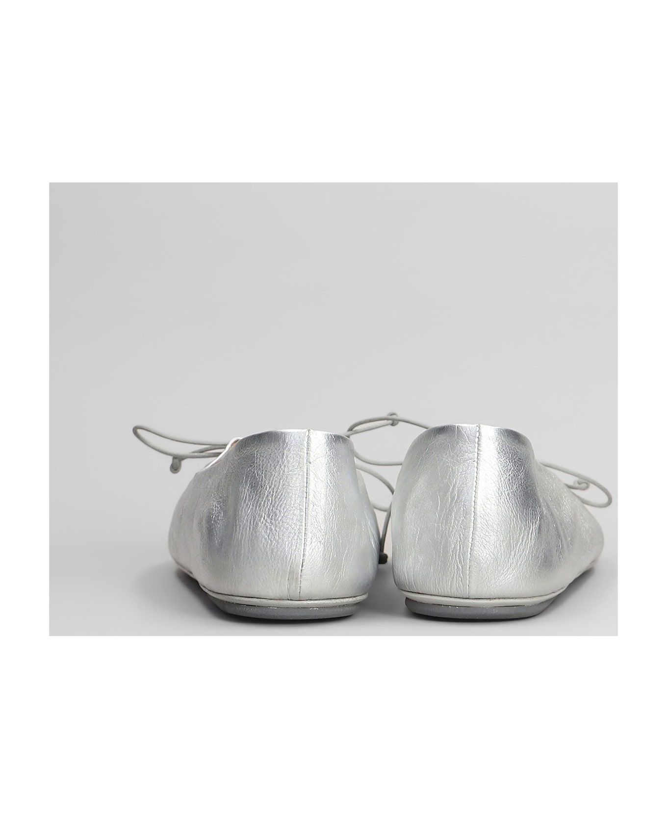 Marsell Girella Ballet Flats In Silver Leather - silver