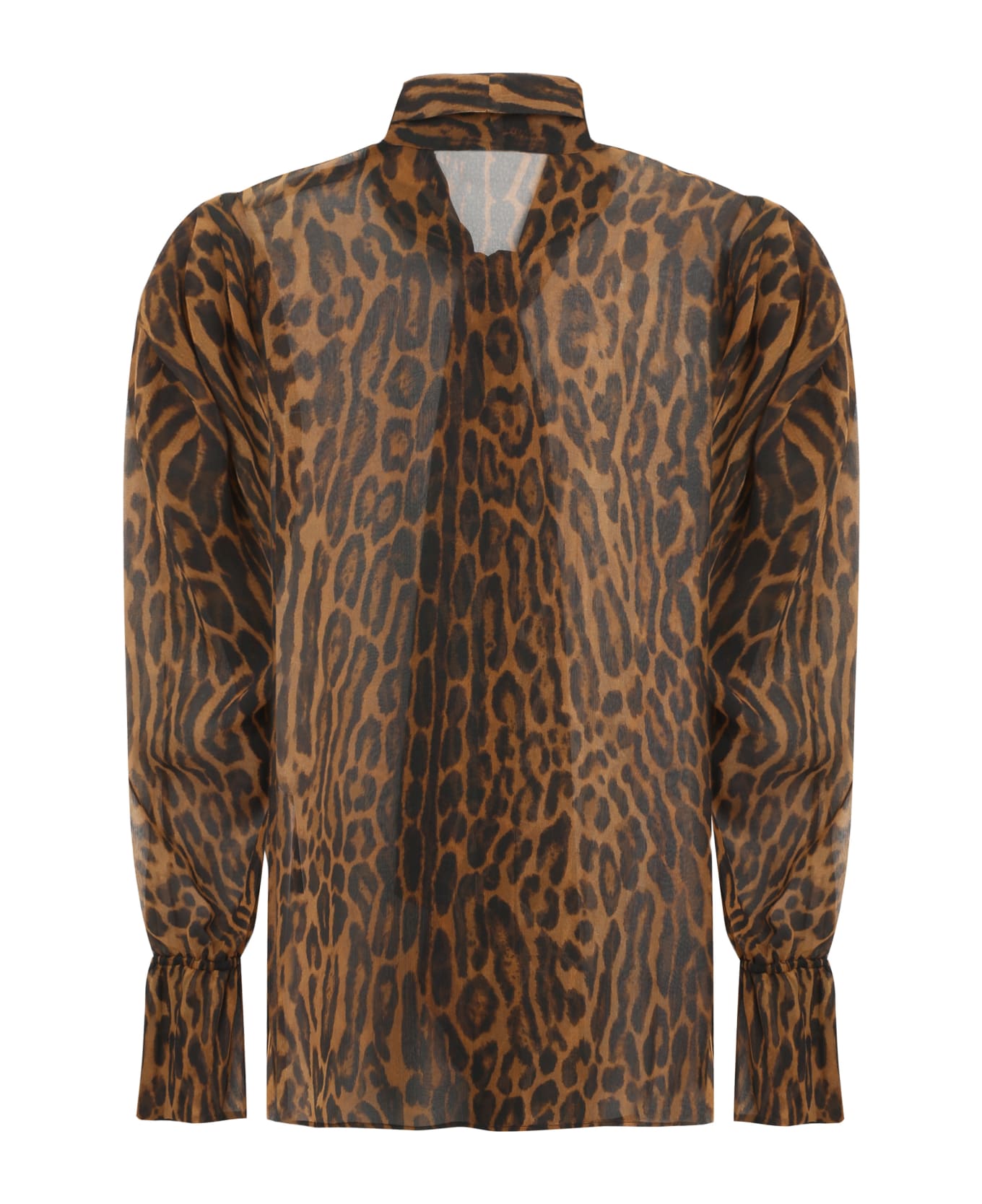 Nina Ricci Printed Silk Shirt - Leopard ブラウス