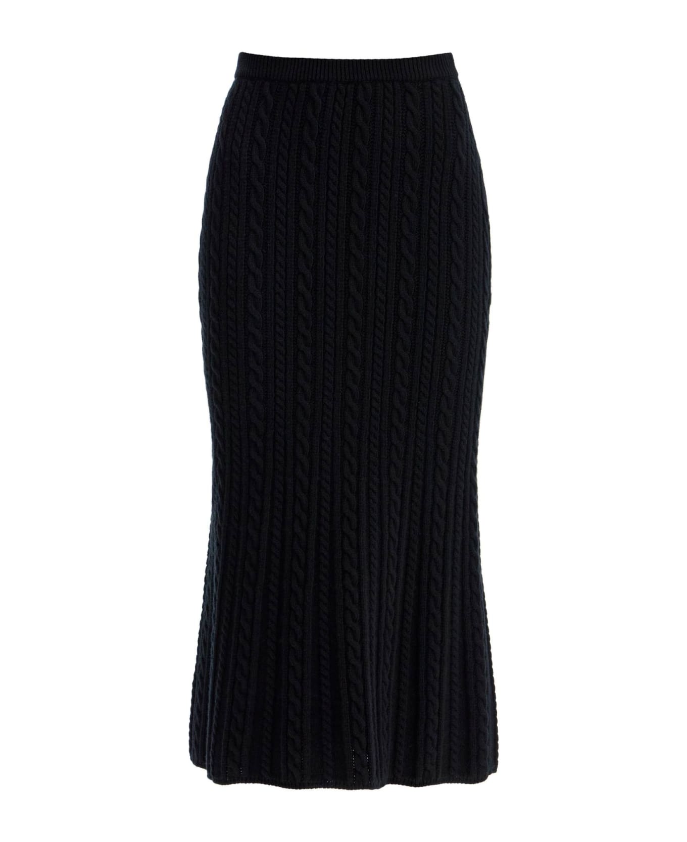 Alessandra Rich Maxi Wool Skirt - BLACK (Black)