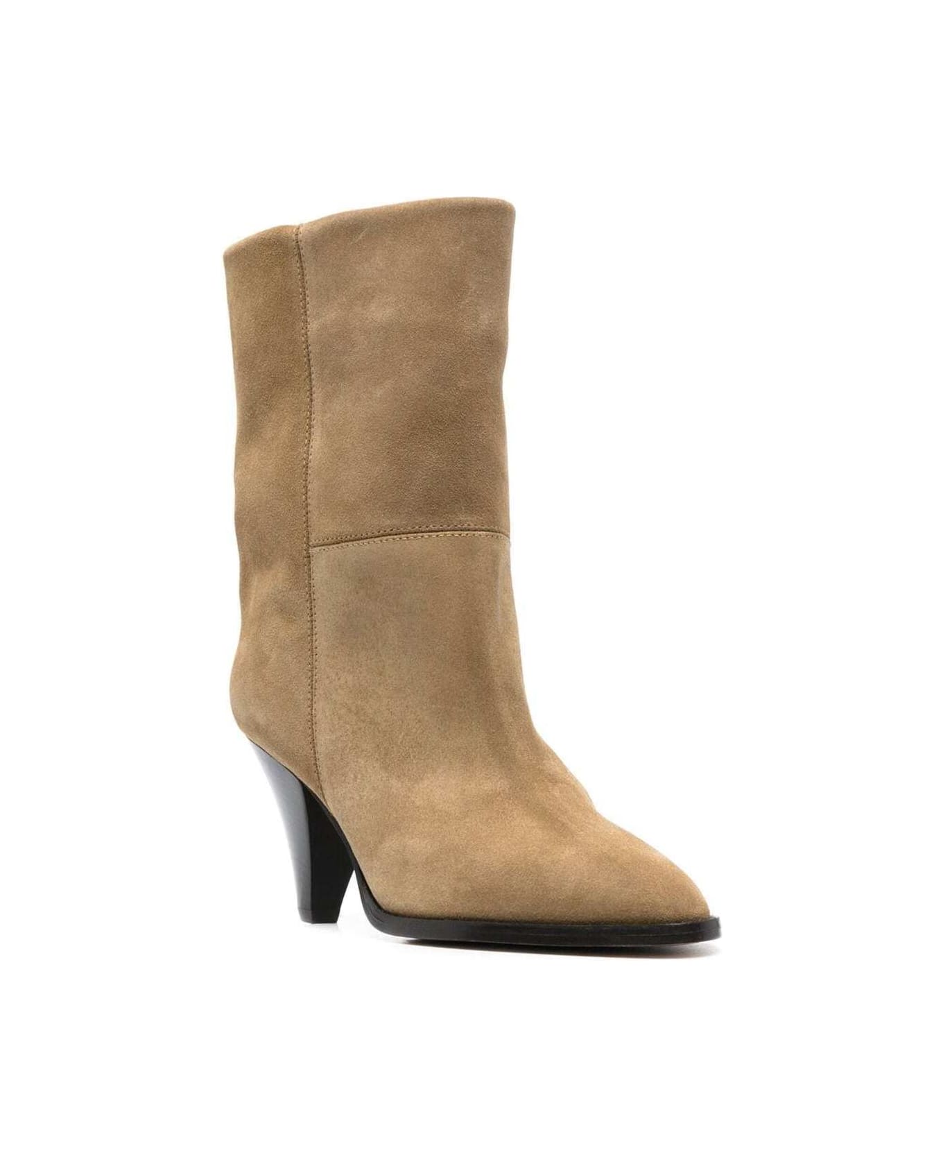 Isabel Marant Beige Suede Boots In Cow Leather Woman - Beige