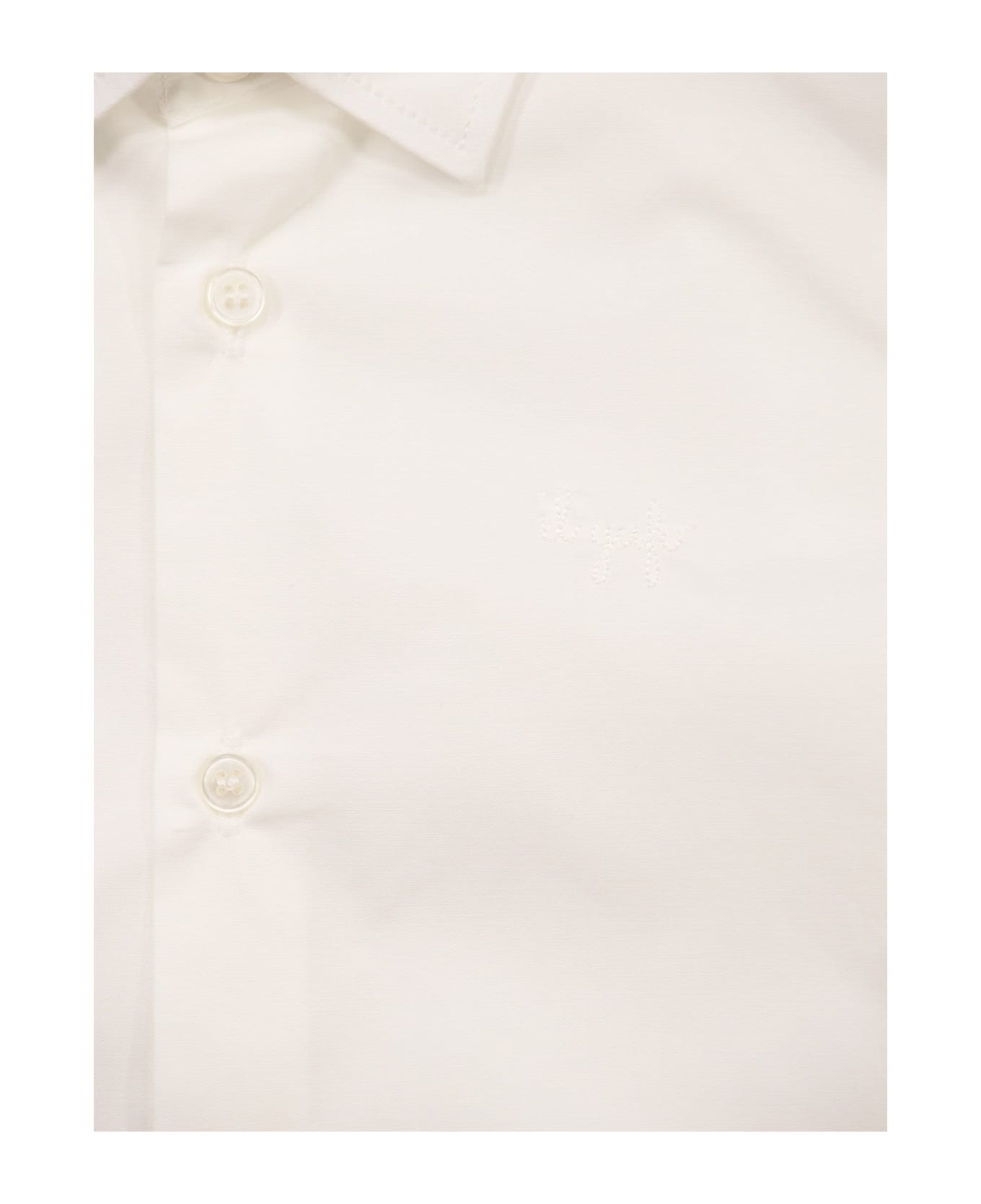 Il Gufo Long-sleeved Cotton Shirt - White