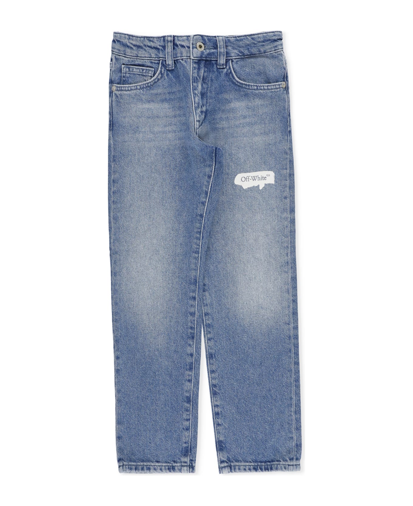 Off-White Cotton Jeans - Blue ボトムス