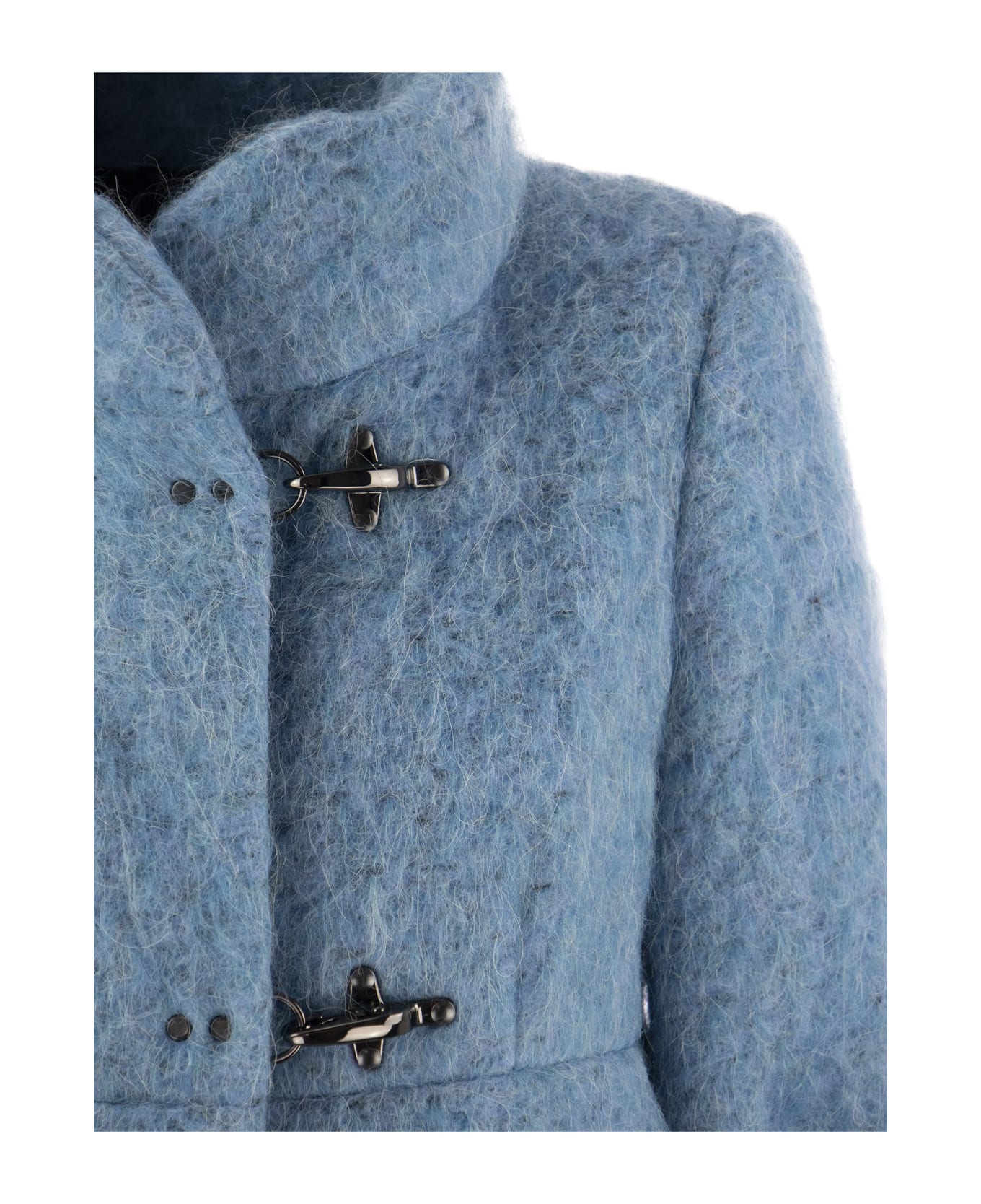 Fay Romantic - Wool, Mohair And Alpaca Blend Coat - Light Blue