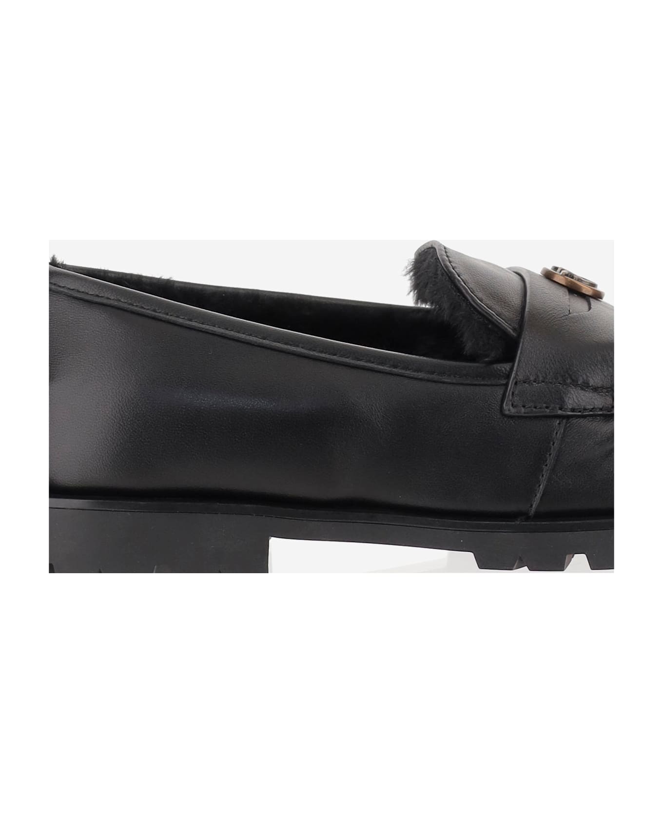 Pinko Nora 01 Nappa Leather Loafers - Black
