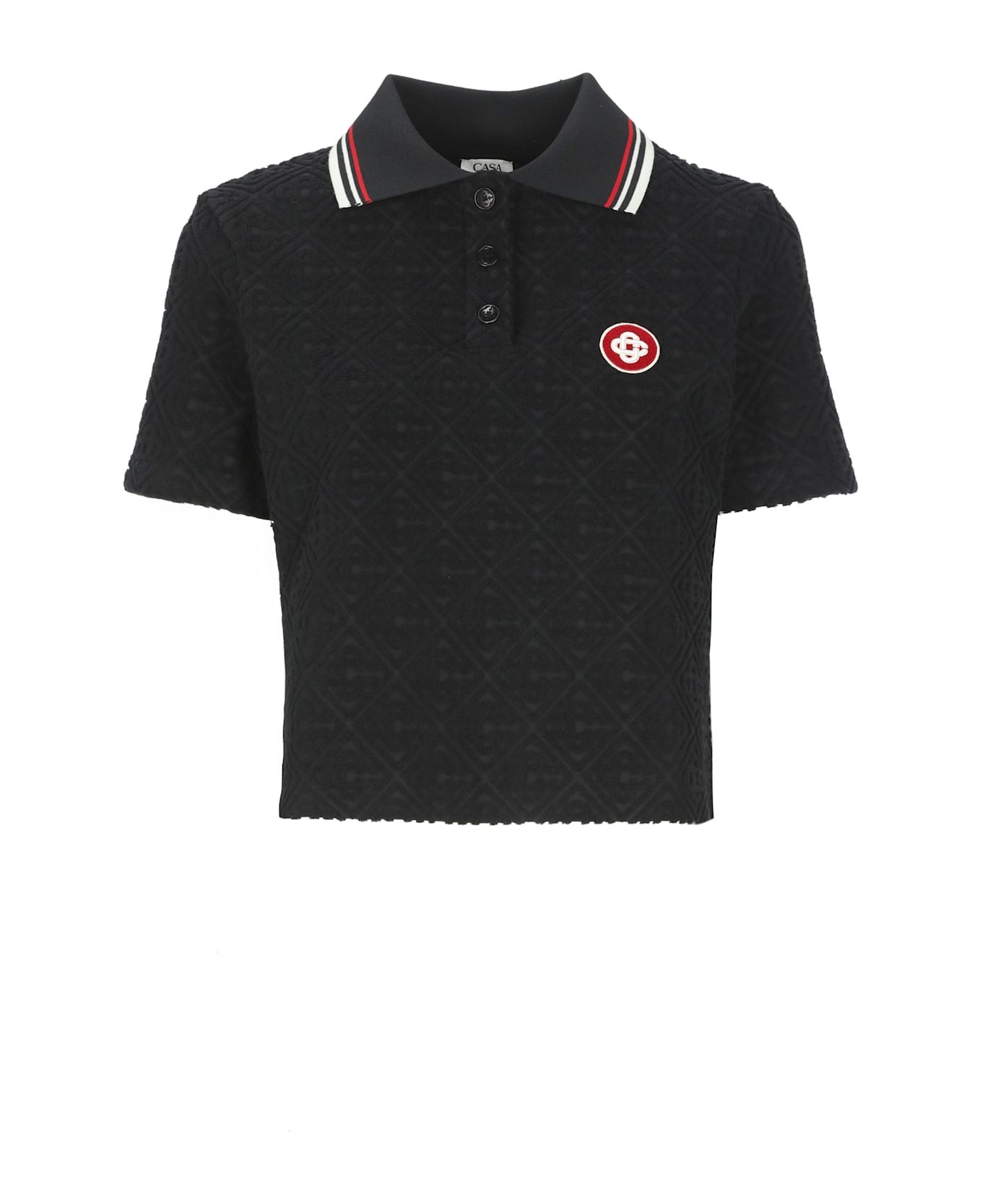 Casablanca Monogram Towelling T-shirt - Black