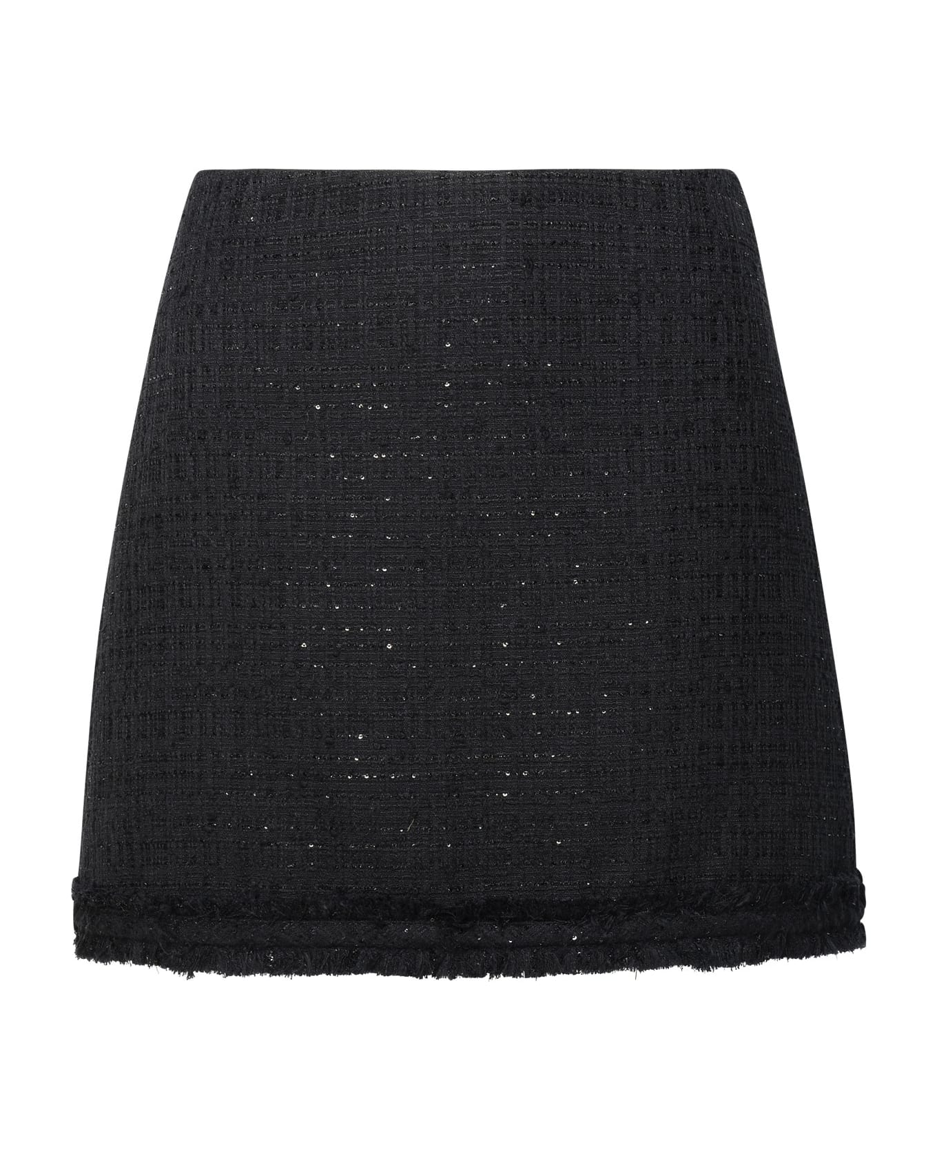 Versace Black Cotton Blend Miniskirt - Black