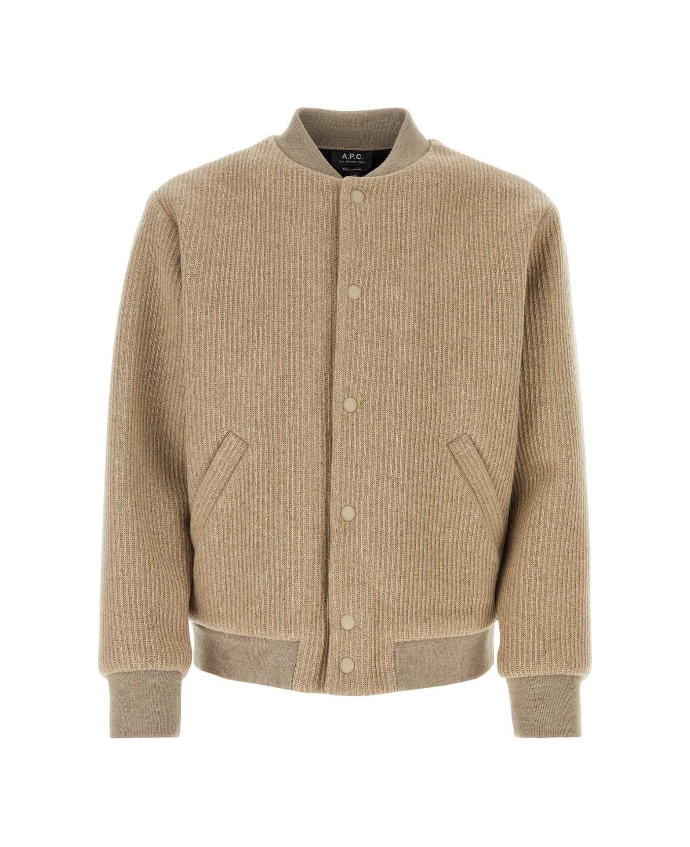 A.P.C. Mick Buttoned Long-sleeved Jacket - NEUTRALS