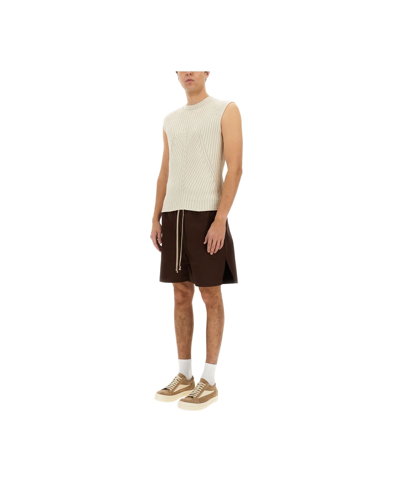 Rick Owens Knitted Vest - WHITE