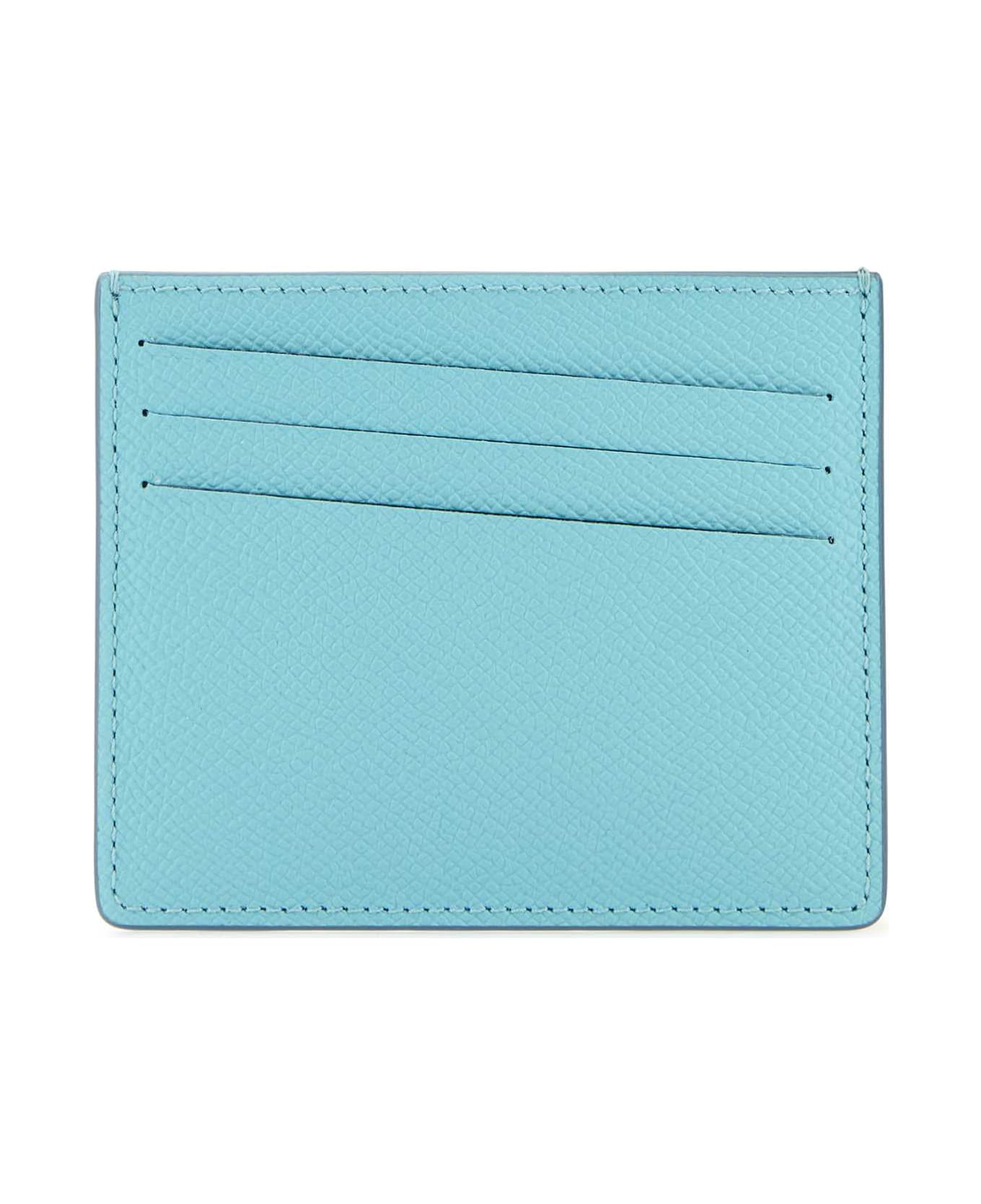 Maison Margiela Light-blue Leather Four Stitches Cardholder - AQUA 財布