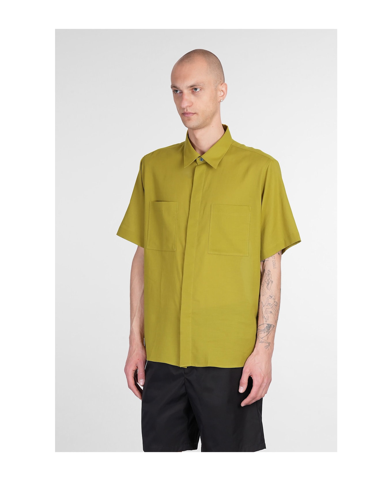 Ami Alexandre Mattiussi Shirt In Green Cotton - green