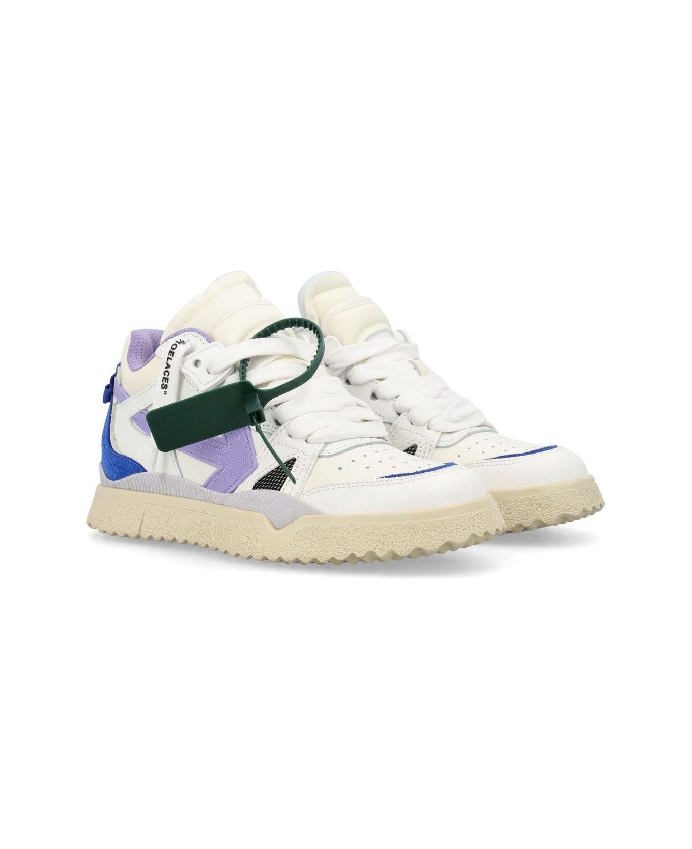 Off-White Sponge Lace-up Sneakers - White Lilac