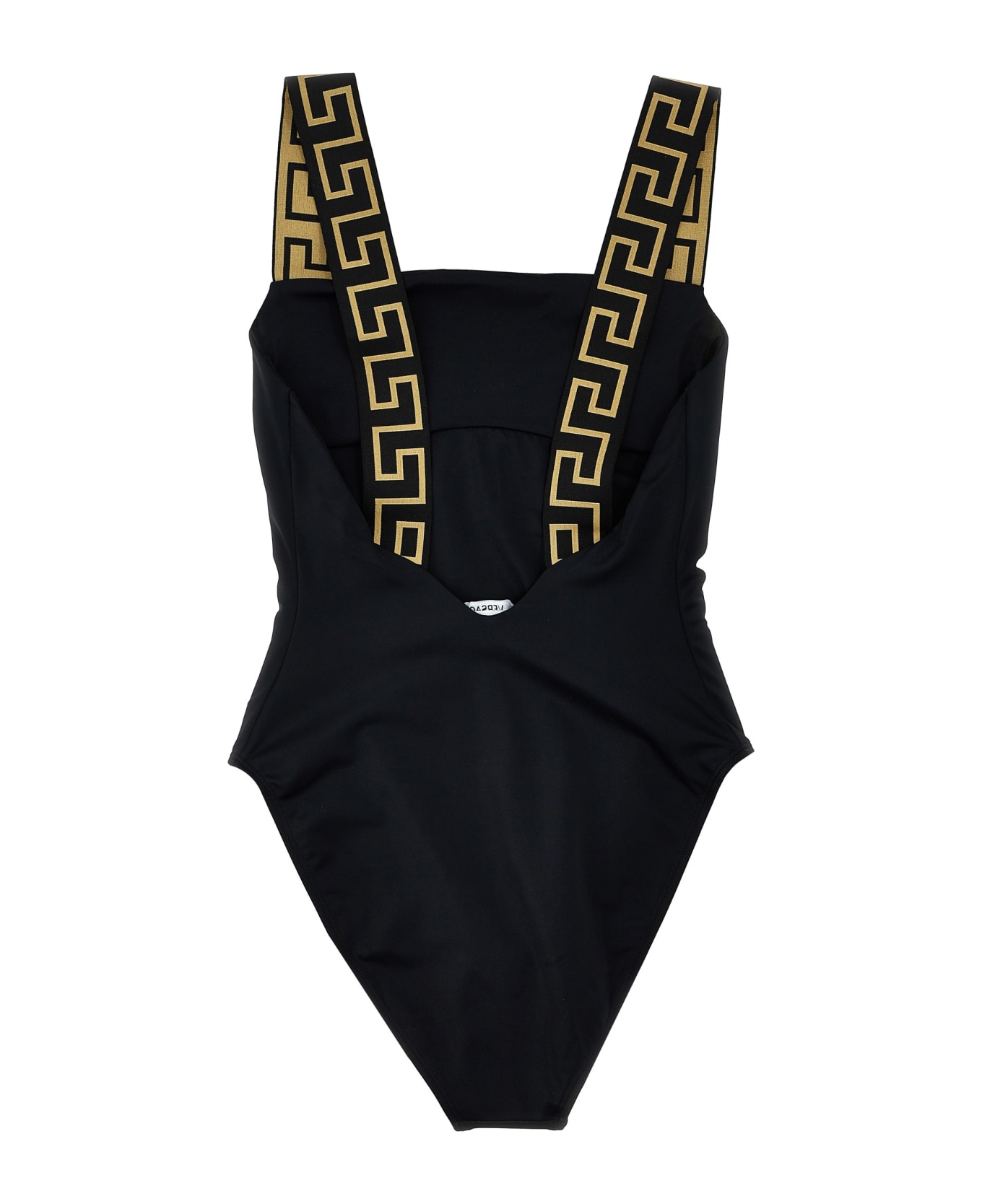 Versace Greca One-piece Swimsuit - Nero