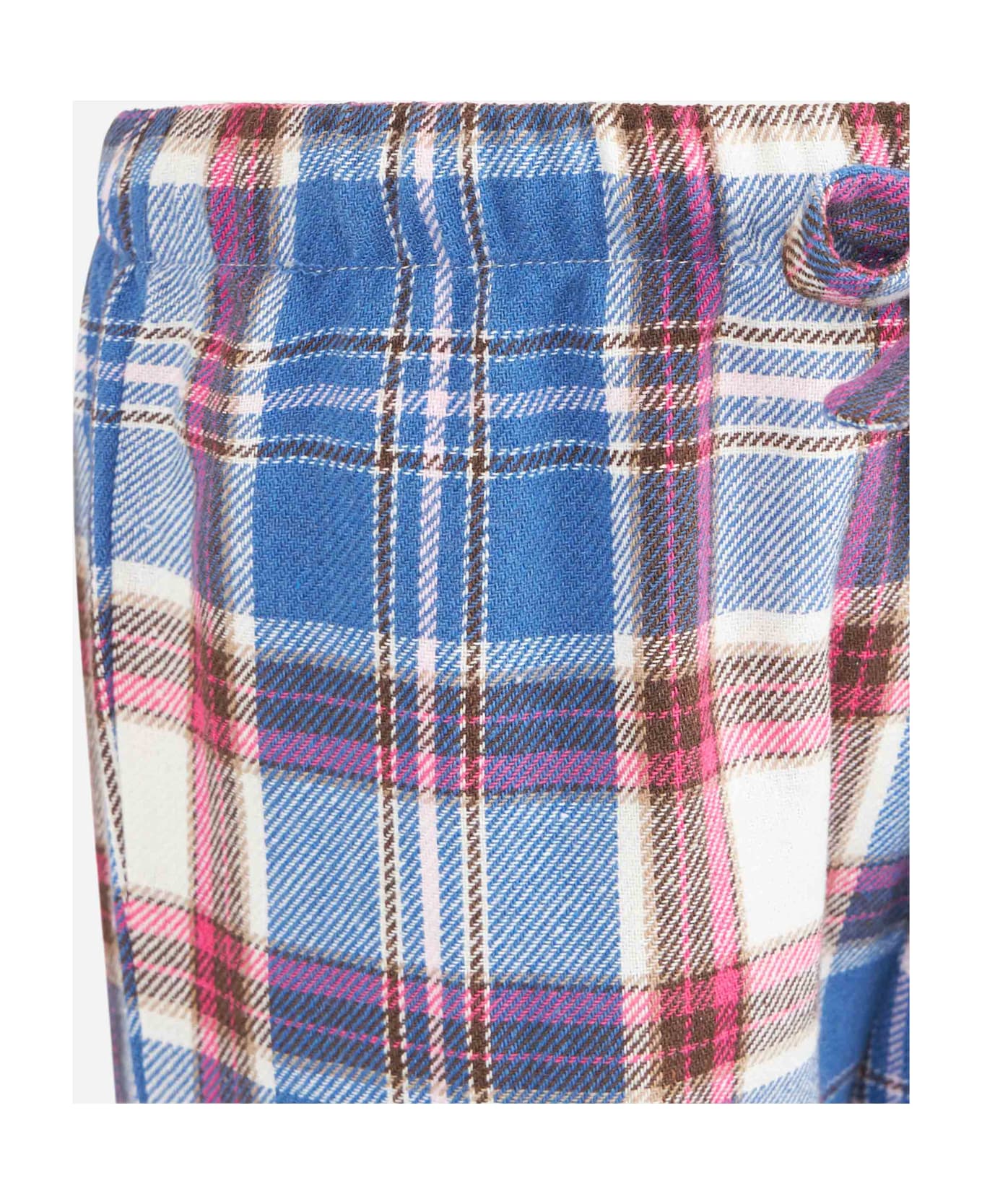 MC2 Saint Barth Kid Pajama Pants With Tartan Print - PINK