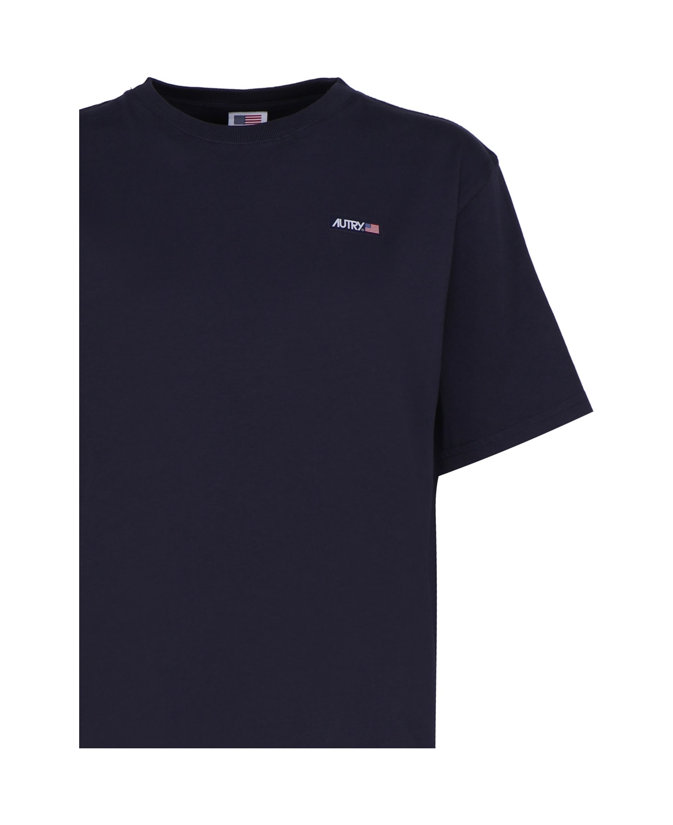 Autry T-shirt With Embroidery - Navy Tシャツ