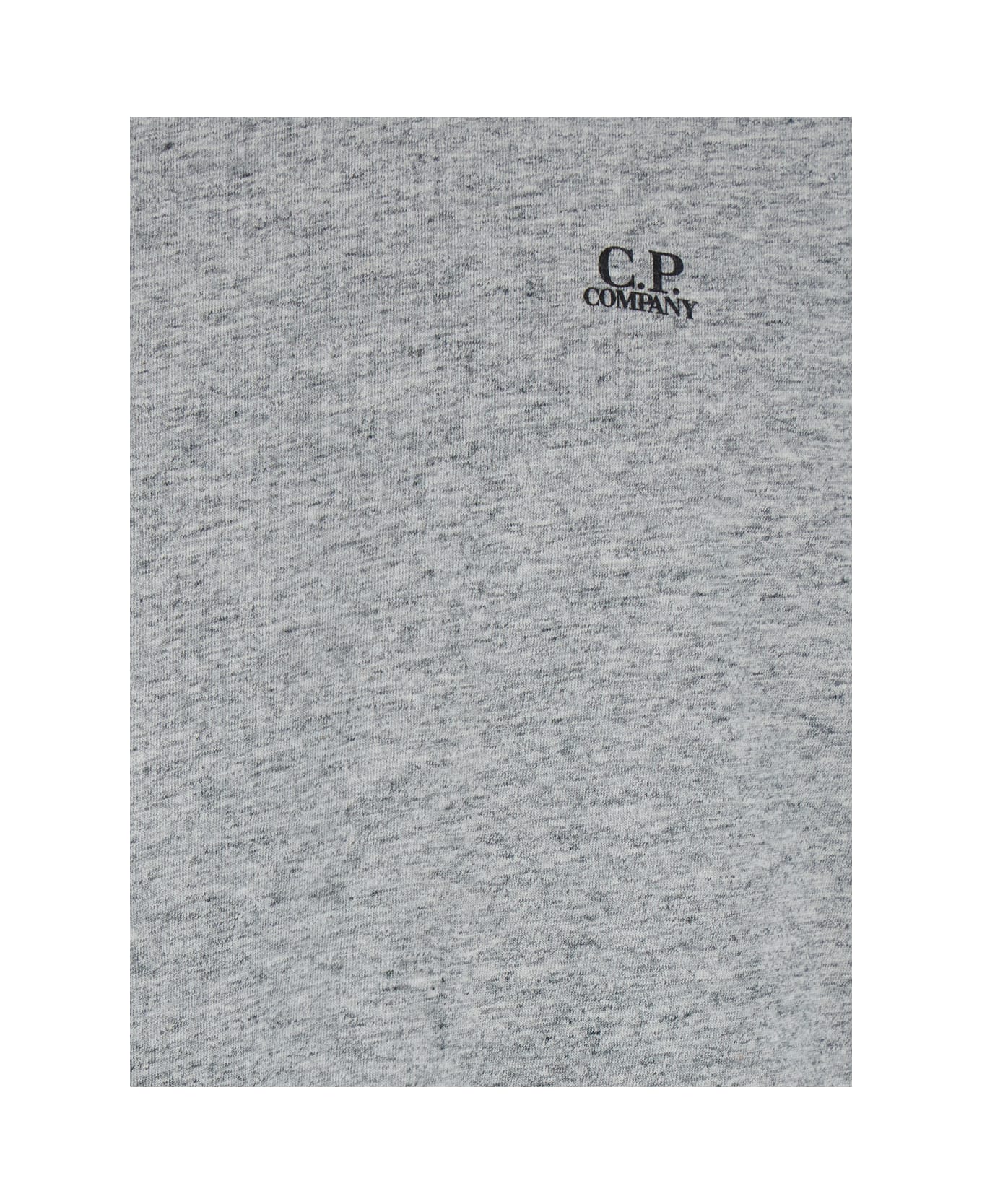 C.P. Company Grey T-shirt With Logo Printed On The Front In Cotton Man - Grey