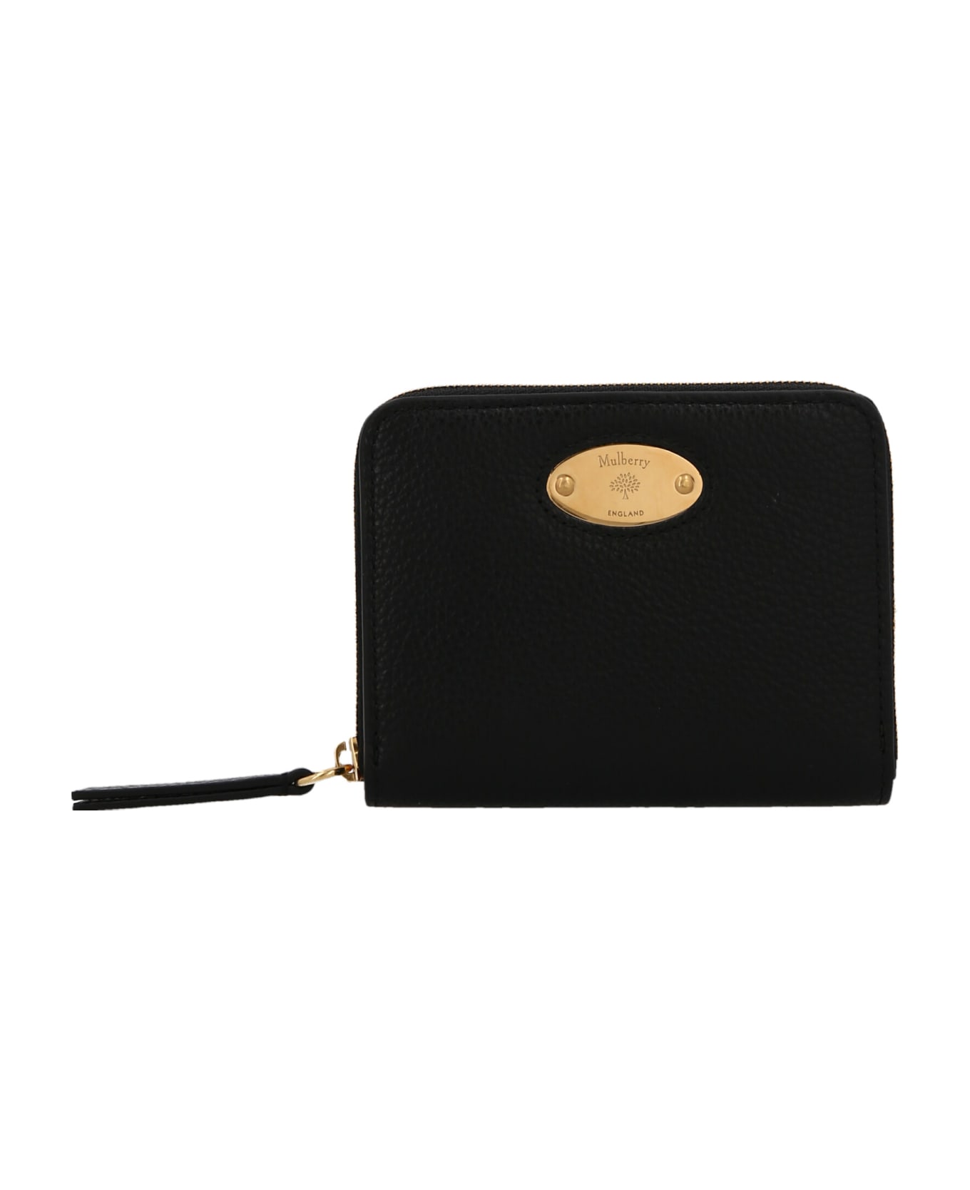 Mulberry Logo Plaque Wallet - Black
